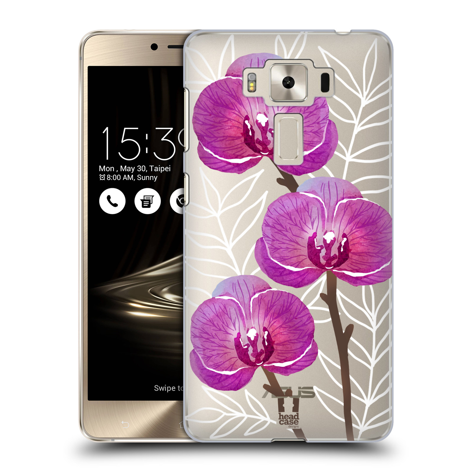 HEAD CASE plastový obal na mobil Asus Zenfone 3 DELUXE ZS550KL Orchideje fialová