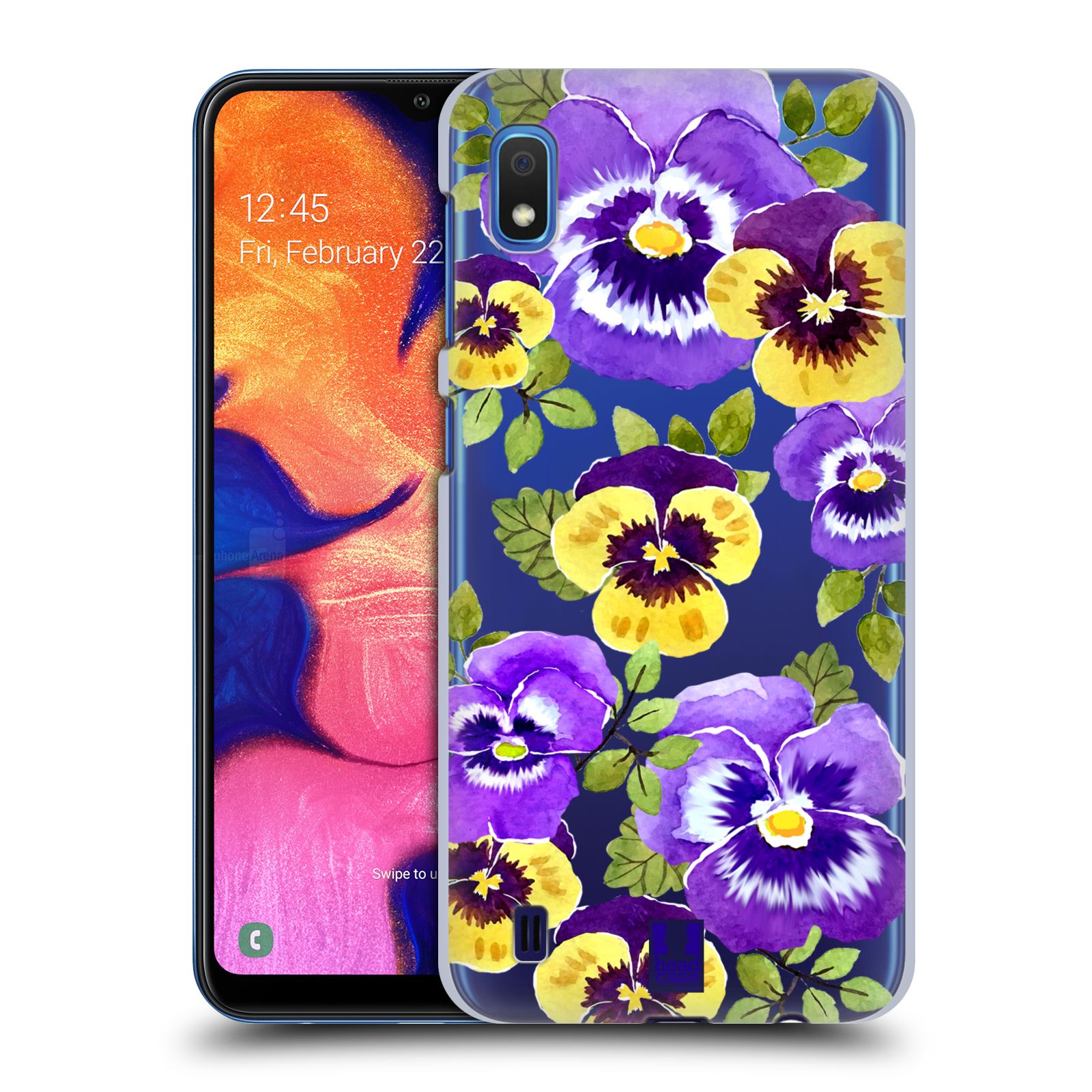 Pouzdro na mobil Samsung Galaxy A10 - HEAD CASE - Maceška fialová barva