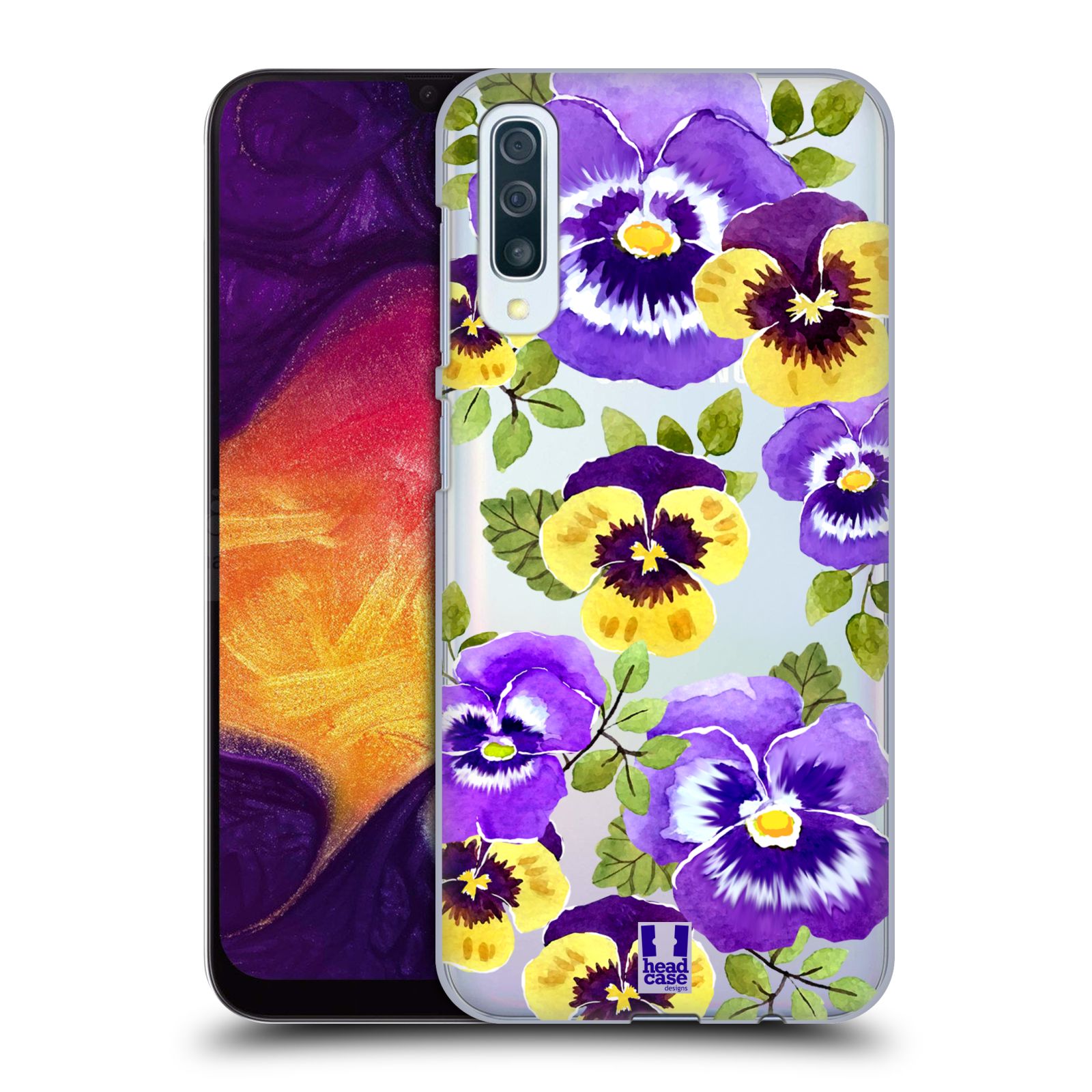 Pouzdro na mobil Samsung Galaxy A50 - HEAD CASE - Maceška fialová barva