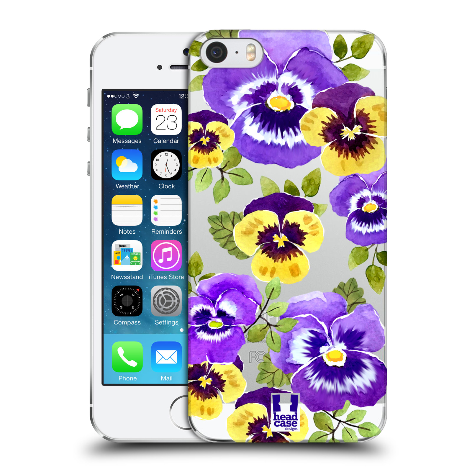 Plastové pouzdro pro mobil Apple Iphone 5 / 5S / SE Maceška fialová barva