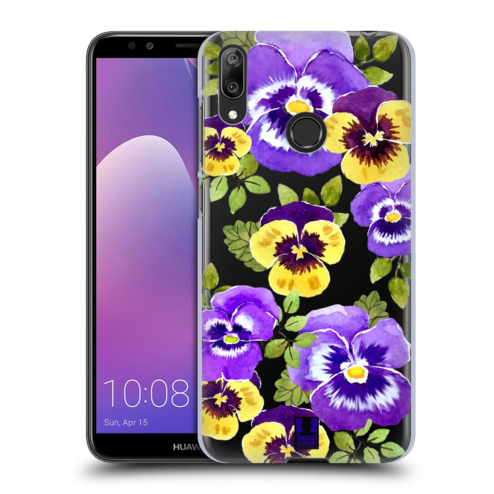 Pouzdro na mobil Huawei Y7 2019 - Head Case - Maceška fialová barva