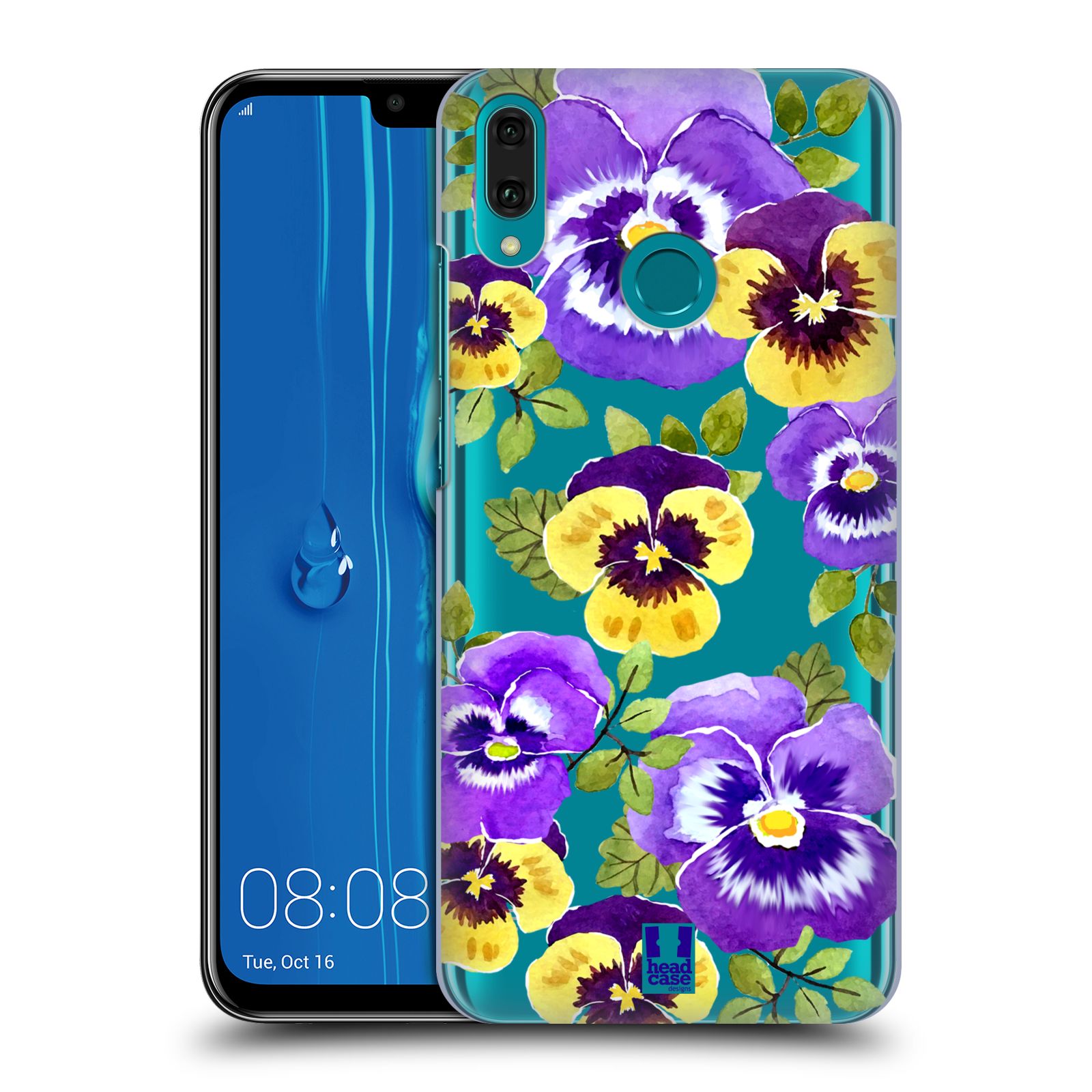 Pouzdro na mobil Huawei Y9 2019 - HEAD CASE - Maceška fialová barva