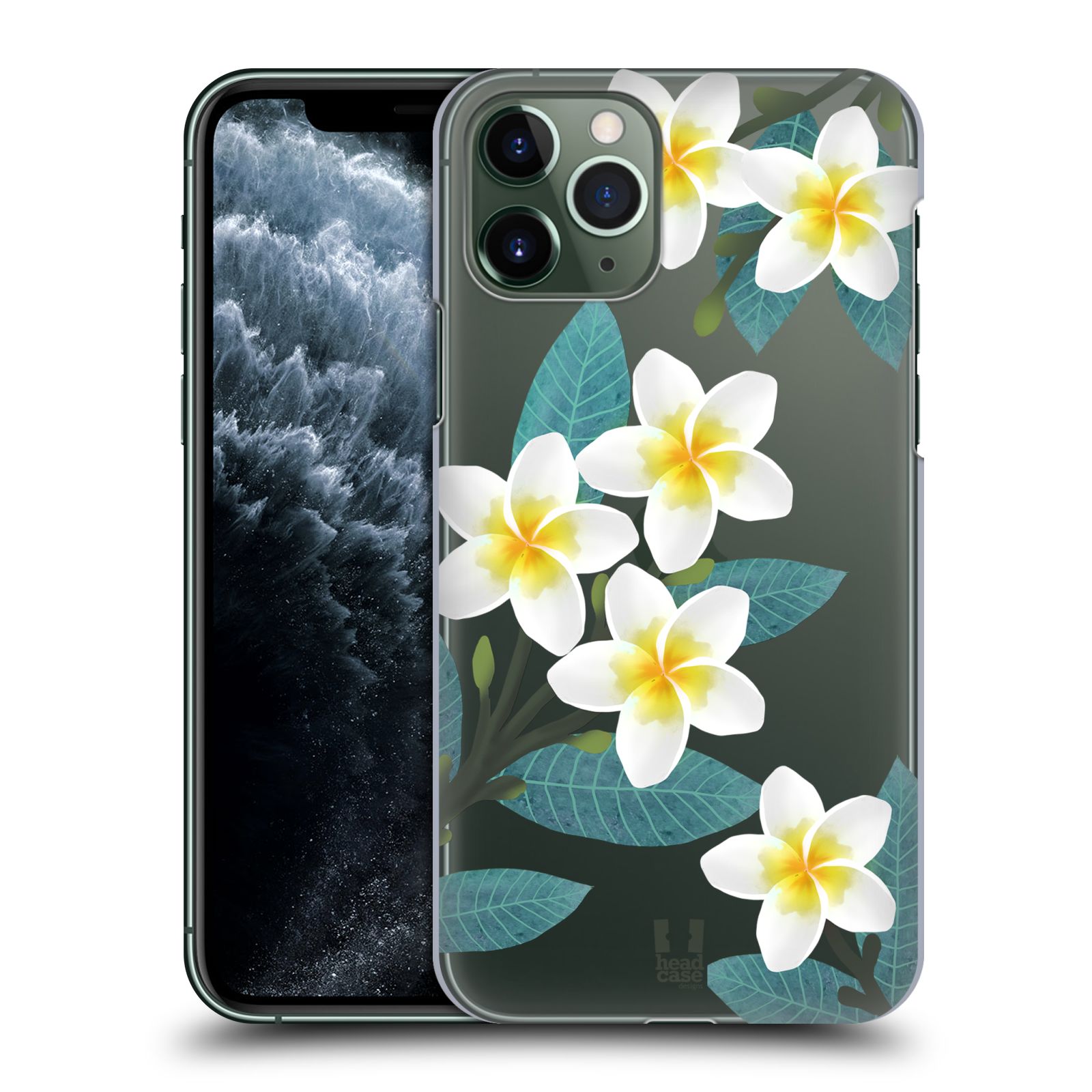 Pouzdro na mobil Apple Iphone 11 PRO - HEAD CASE - květinové vzory Plumérie