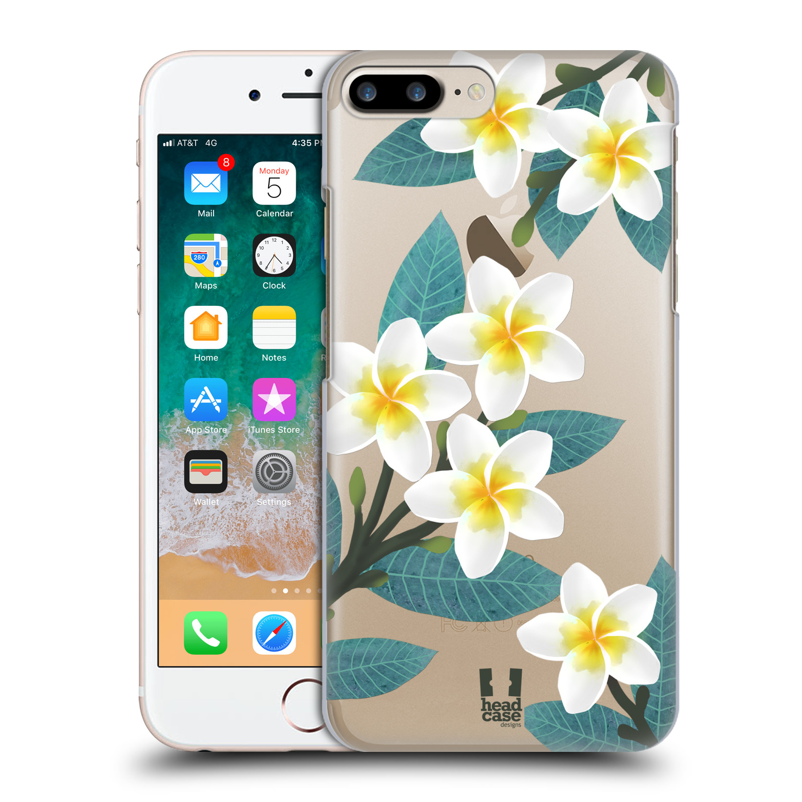 Plastové pouzdro pro mobil Apple Iphone 8 PLUS květinové vzory Plumérie