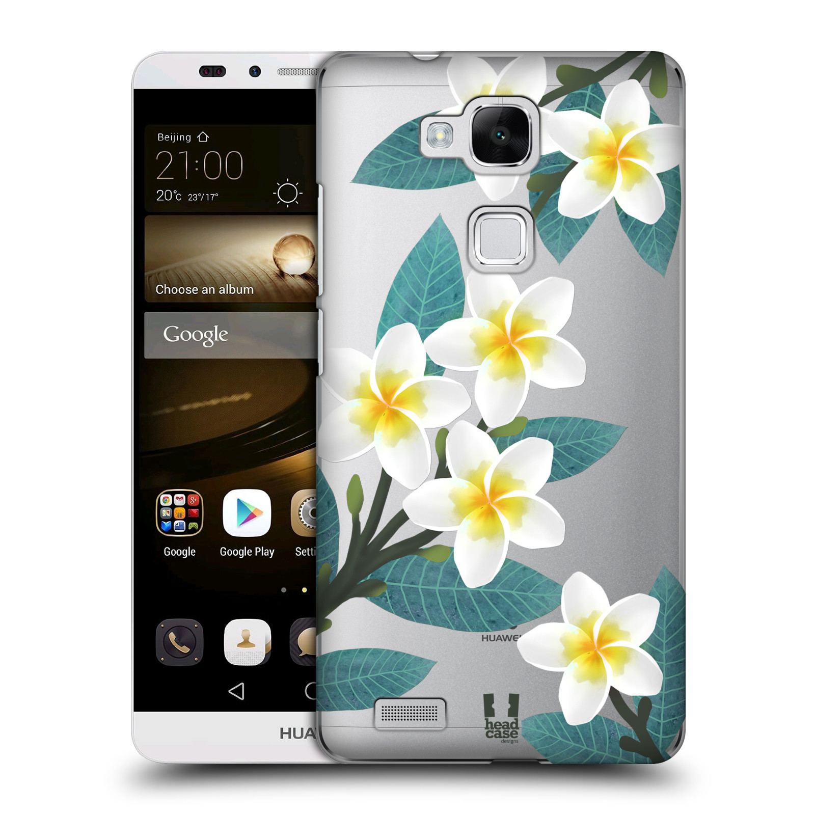 HEAD CASE plastový obal na mobil Huawei Mate 7 květinové vzory Plumérie
