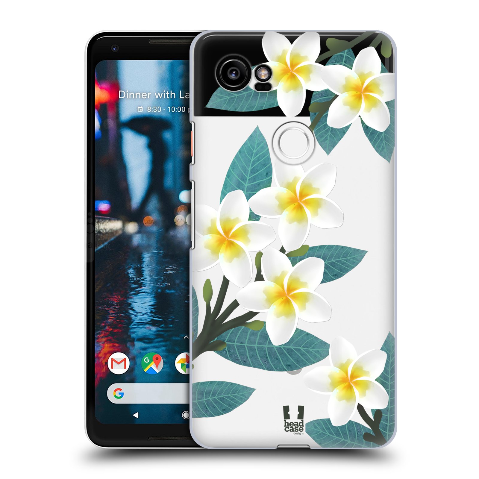 HEAD CASE plastový obal na mobil Google Pixel 2 XL květinové vzory Plumérie