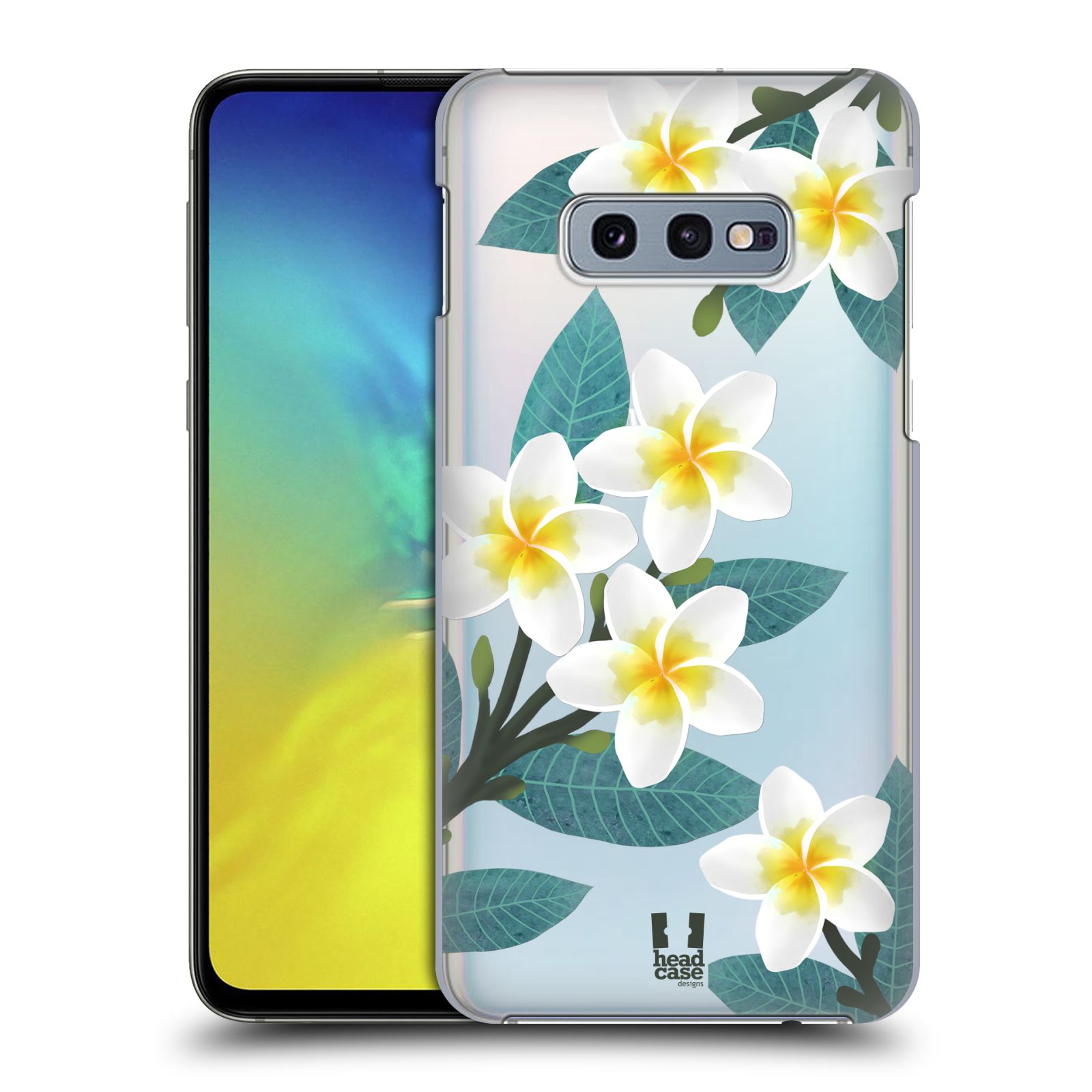 Pouzdro na mobil Samsung Galaxy S10e - HEAD CASE - květinové vzory Plumérie