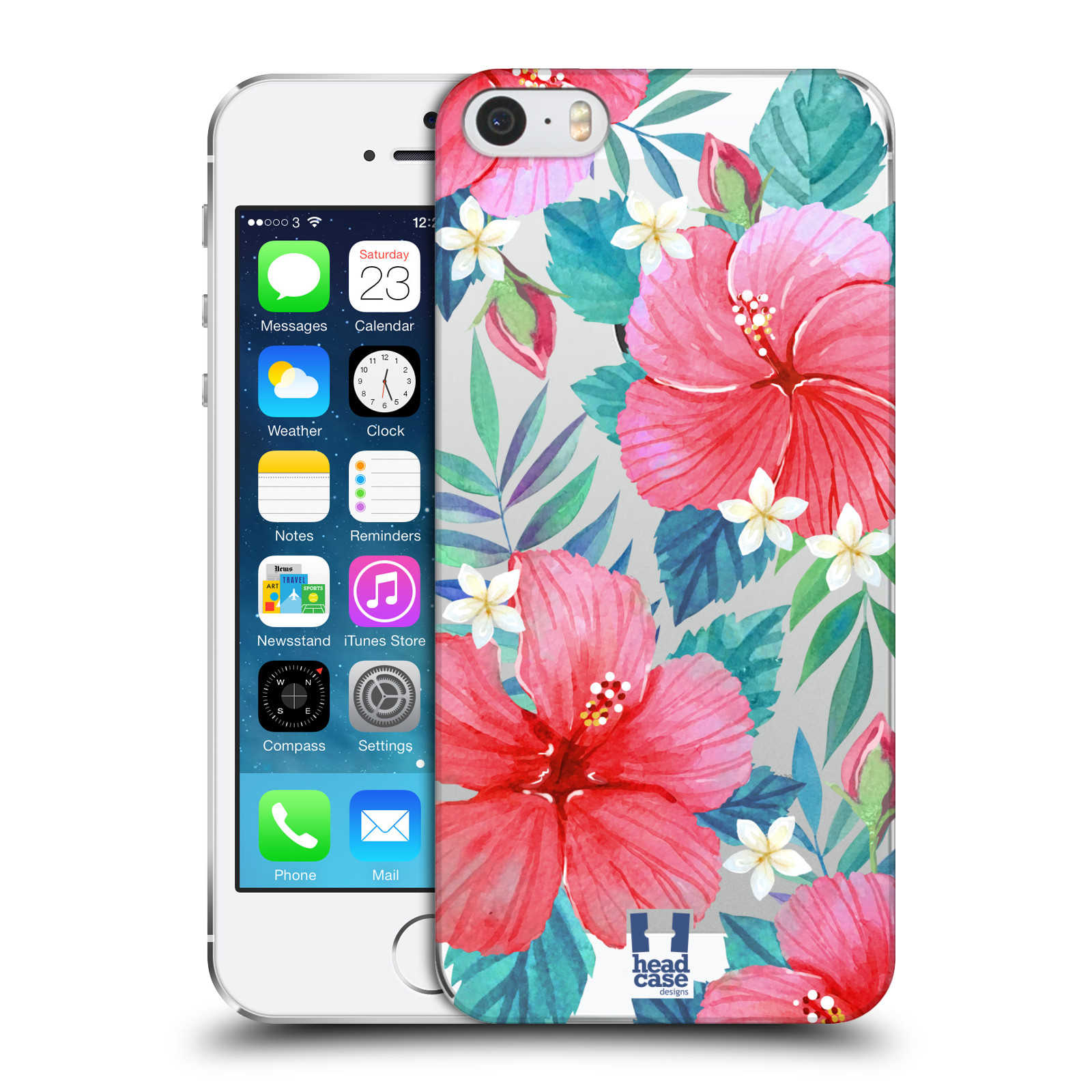 Plastové pouzdro pro mobil Apple Iphone 5 / 5S / SE květinové vzory Ibišek čínská růže