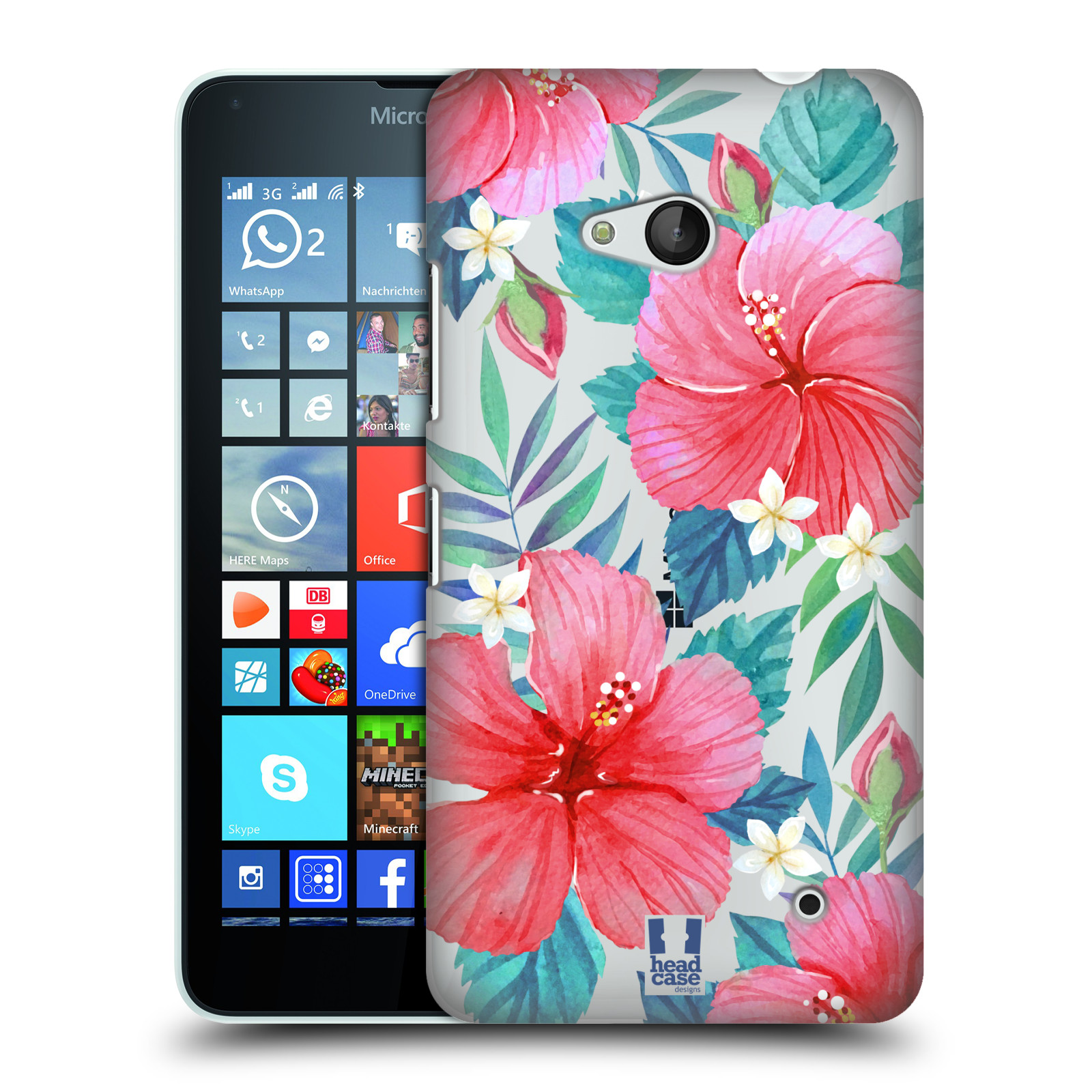 HEAD CASE plastový obal na mobil Nokia Lumia 640 květinové vzory Ibišek čínská růže