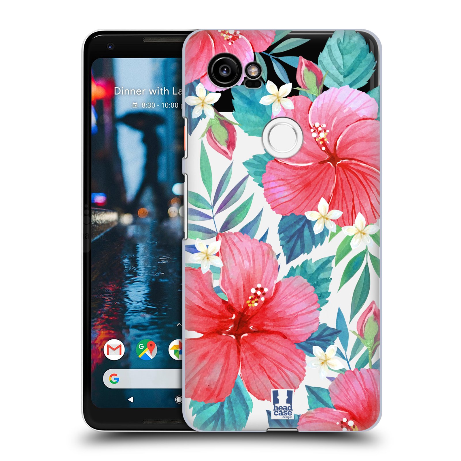 HEAD CASE plastový obal na mobil Google Pixel 2 XL květinové vzory Ibišek čínská růže