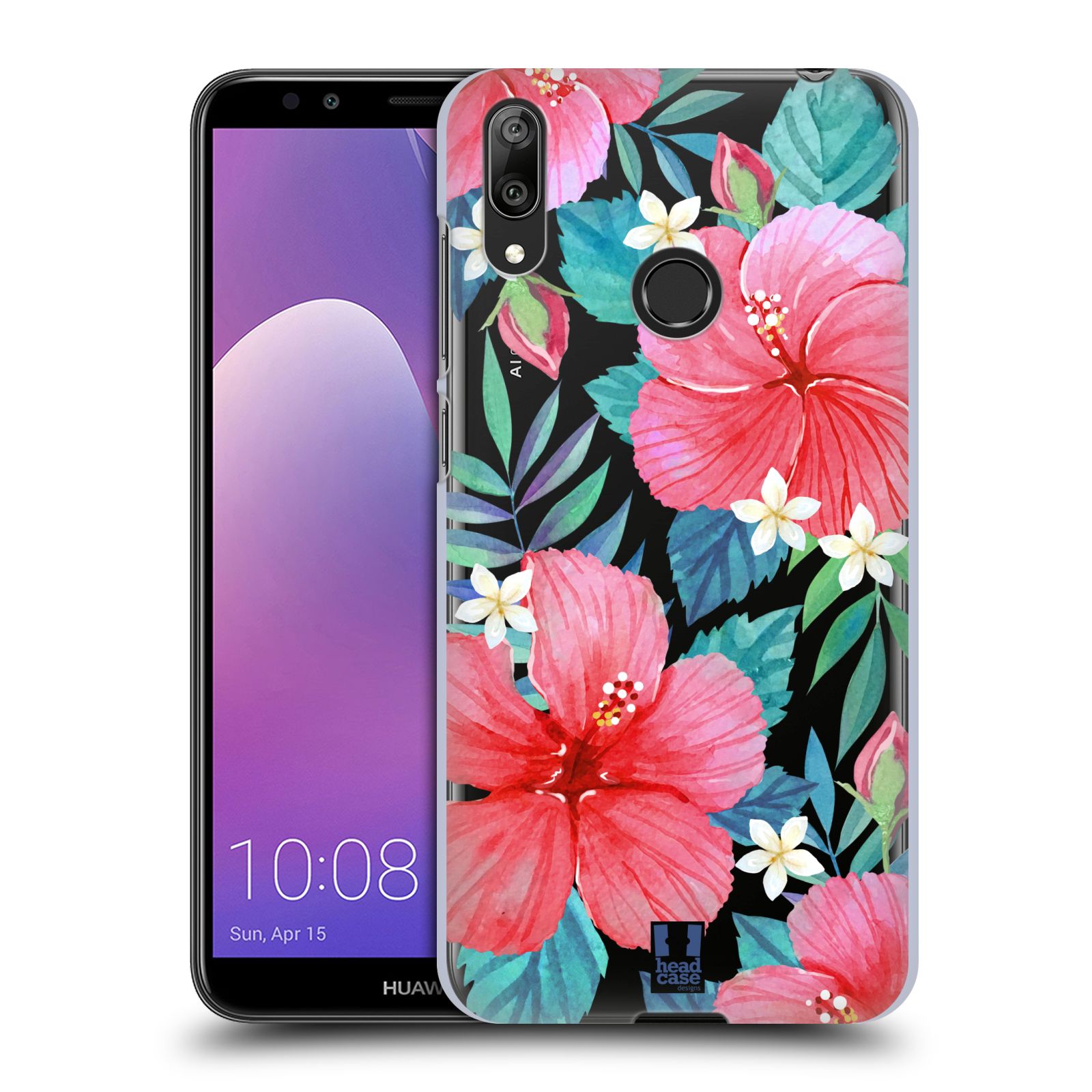 Pouzdro na mobil Huawei Y7 2019 - Head Case - květinové vzory Ibišek čínská růže