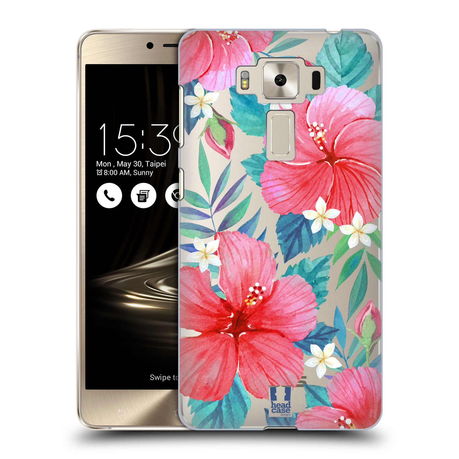HEAD CASE plastový obal na mobil Asus Zenfone 3 DELUXE ZS550KL květinové vzory Ibišek čínská růže