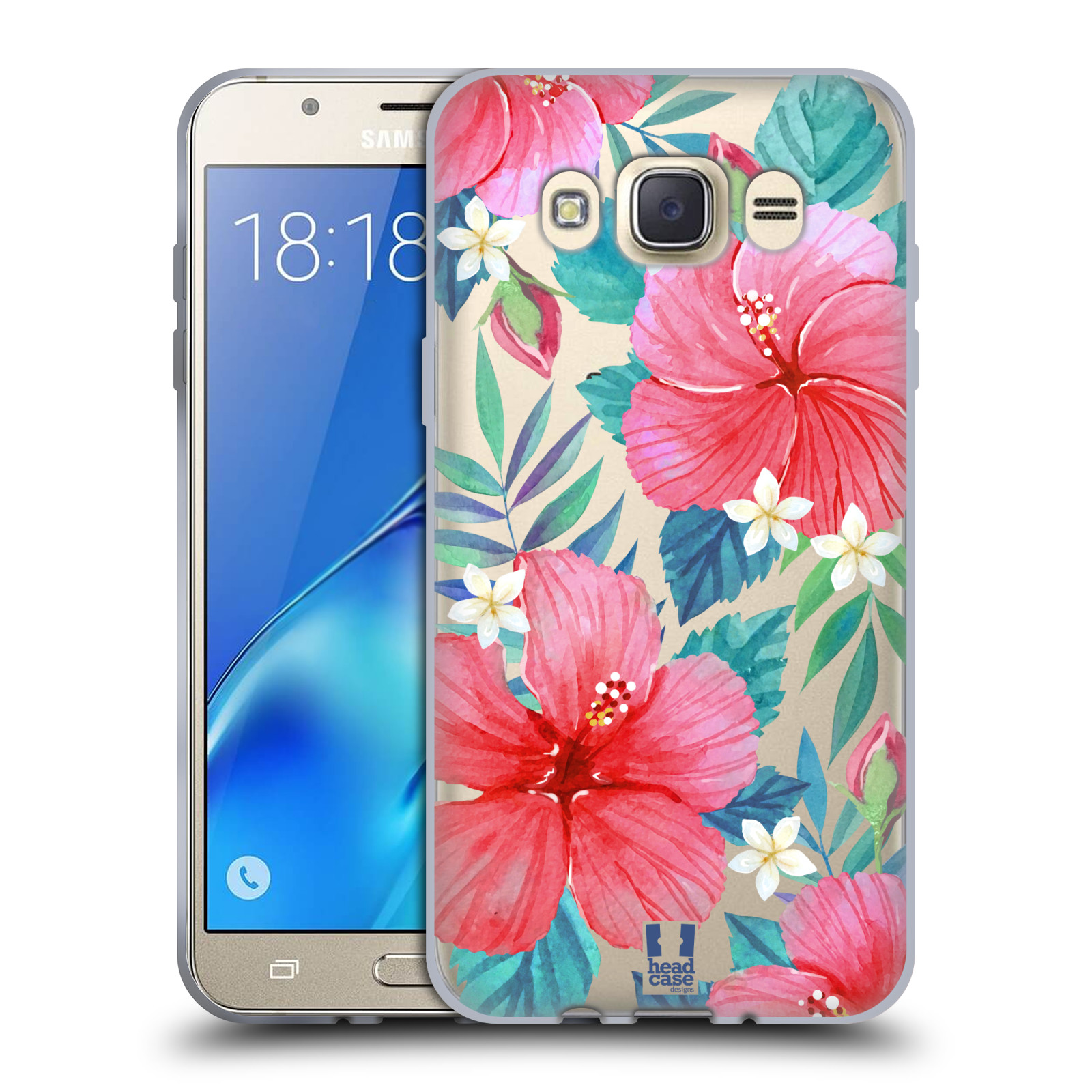 HEAD CASE silikonový obal na mobil Samsung Galaxy J7 2016 květinové vzory Ibišek čínská růže