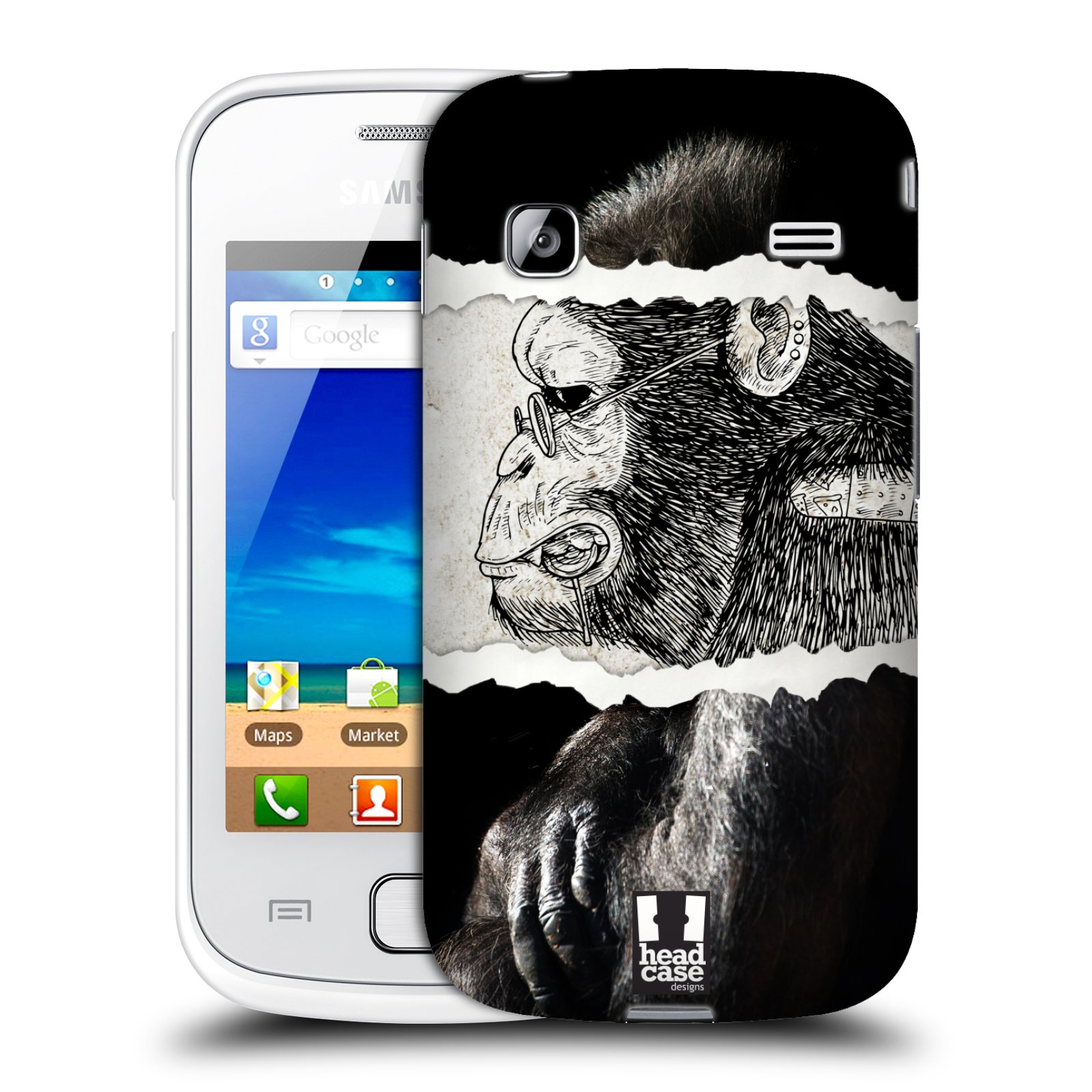 HEAD CASE plastový obal na mobil SAMSUNG GALAXY GIO (S5660) vzor zvířata koláž opice