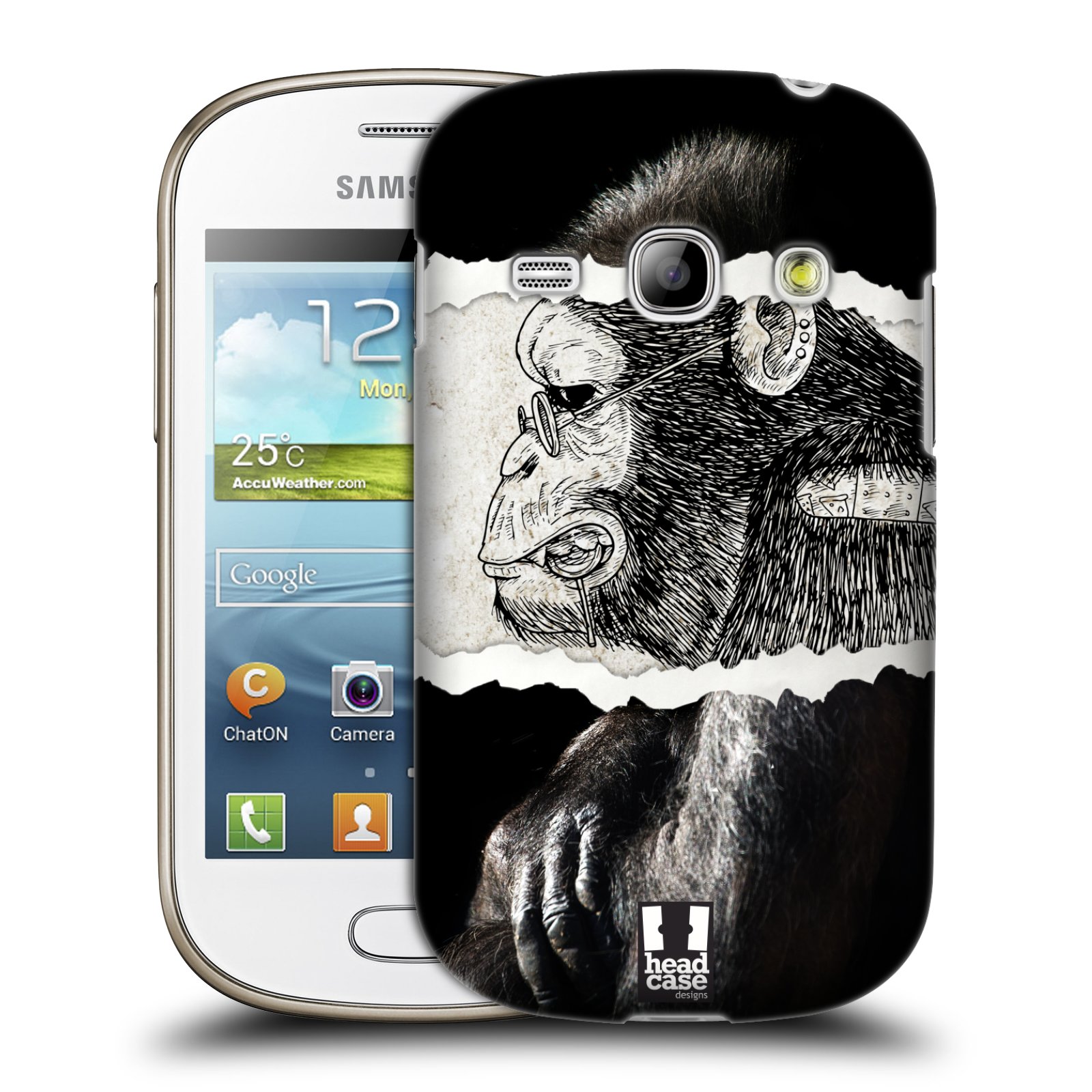 HEAD CASE plastový obal na mobil SAMSUNG GALAXY FAME (S6810) vzor zvířata koláž opice