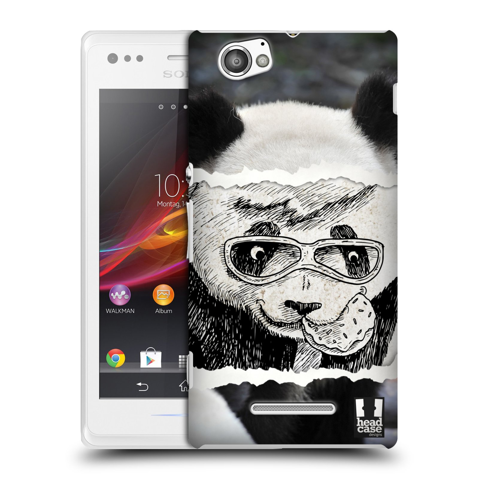 HEAD CASE plastový obal na mobil Sony Xperia M vzor zvířata koláž roztomilá panda