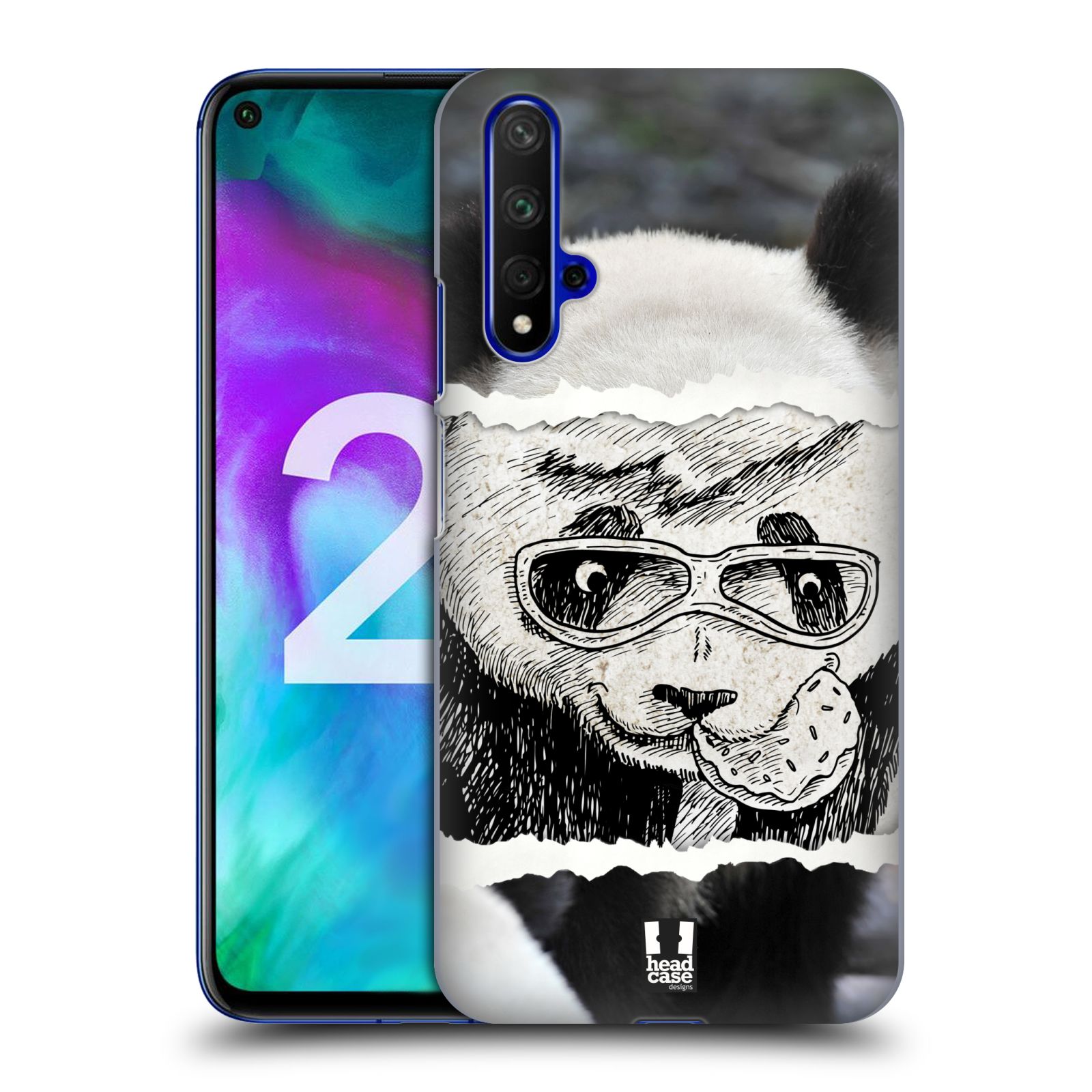 Pouzdro na mobil Honor 20 - HEAD CASE - vzor zvířata koláž roztomilá panda