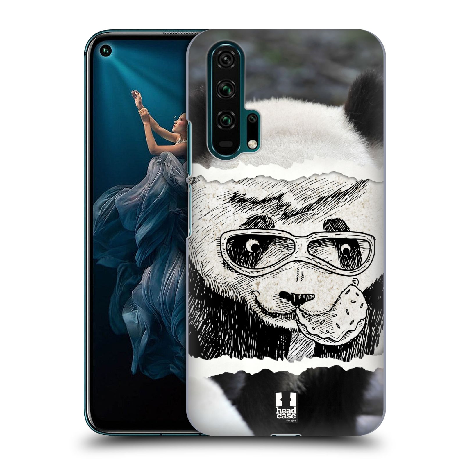 Pouzdro na mobil Honor 20 PRO - HEAD CASE - vzor zvířata koláž roztomilá panda