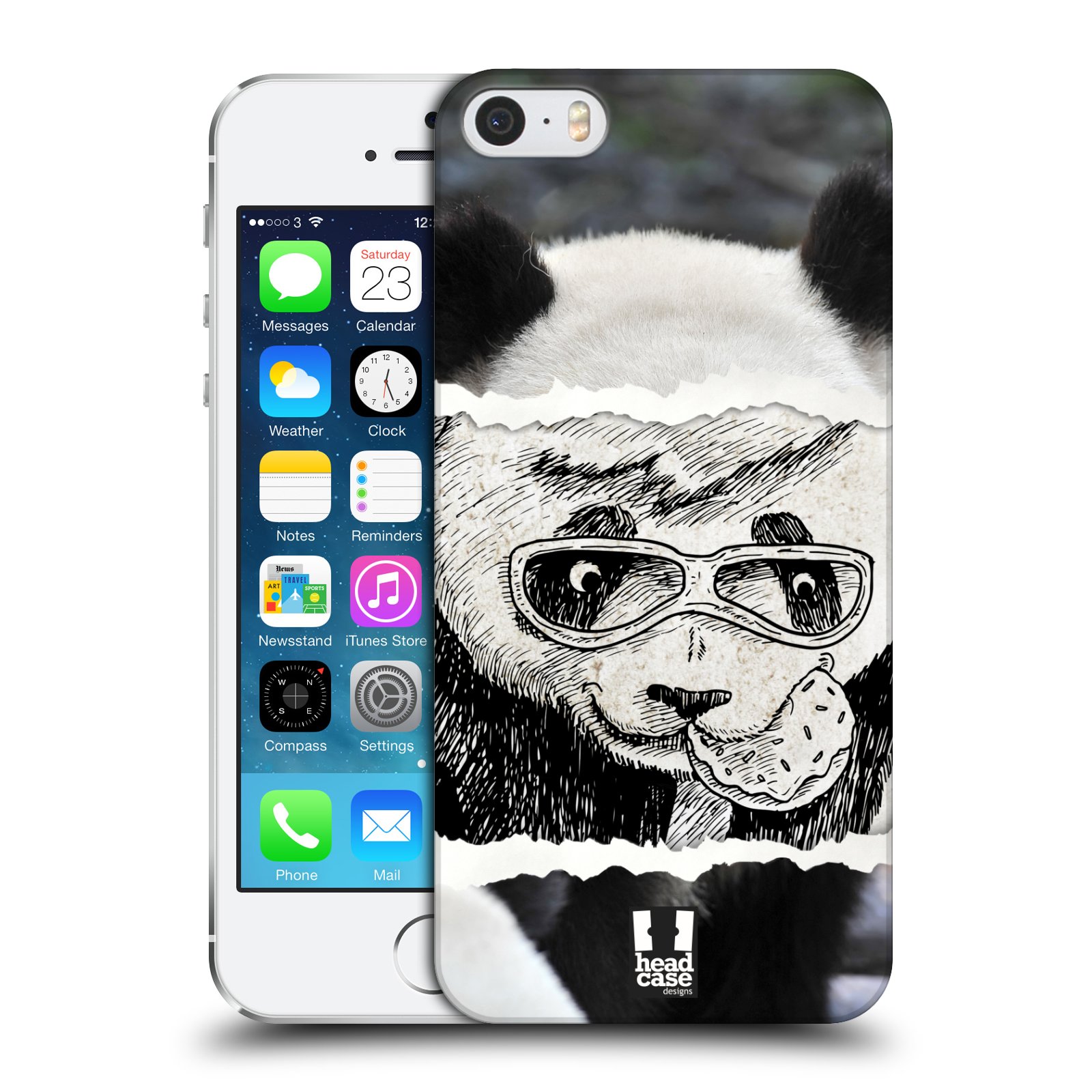 Plastové pouzdro pro mobil Apple Iphone 5 / 5S / SE vzor zvířata koláž roztomilá panda