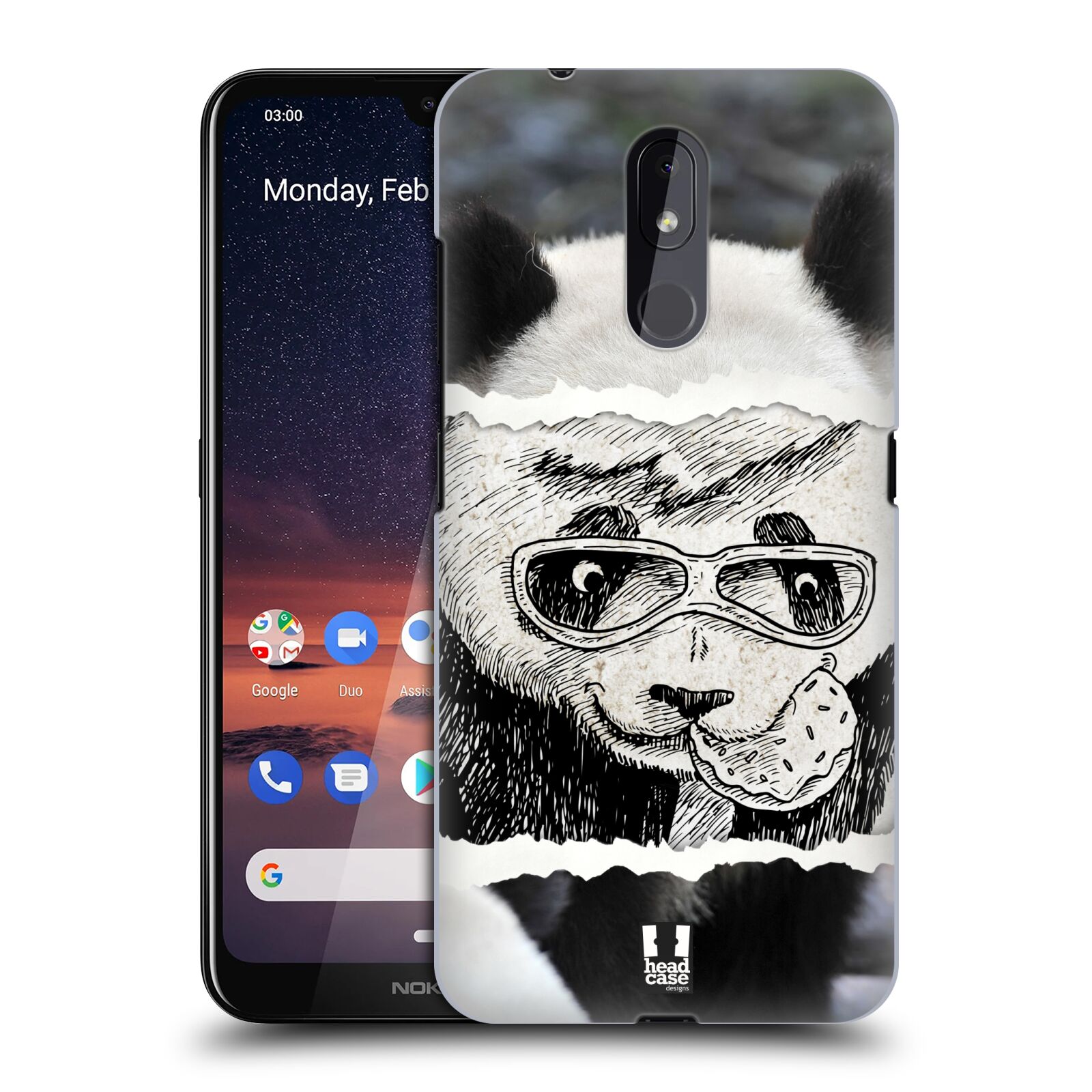 Pouzdro na mobil Nokia 3.2 - HEAD CASE - vzor zvířata koláž roztomilá panda