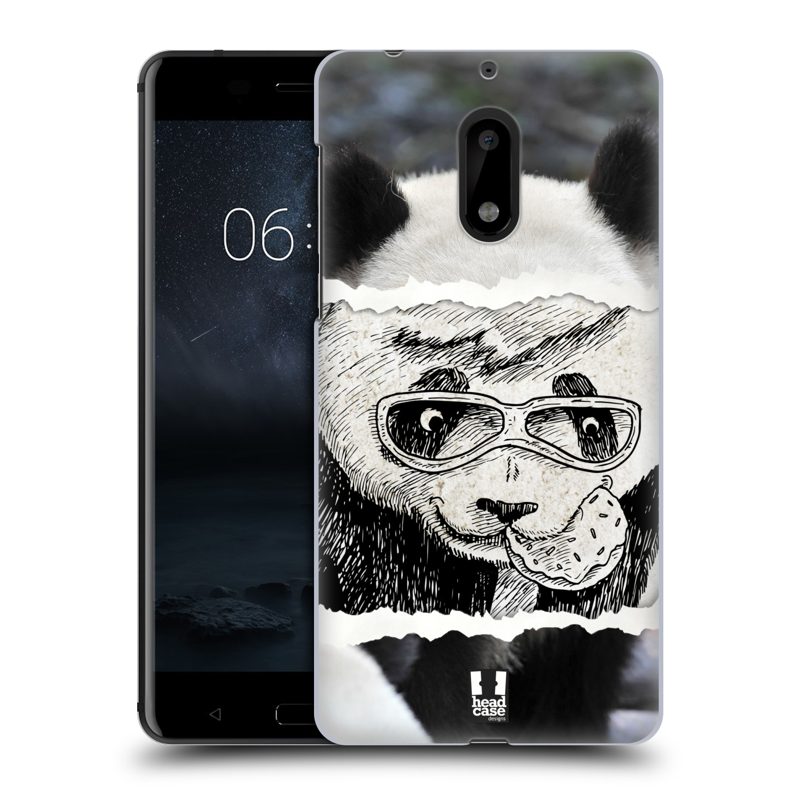 HEAD CASE plastový obal na mobil Nokia 6 vzor zvířata koláž roztomilá panda