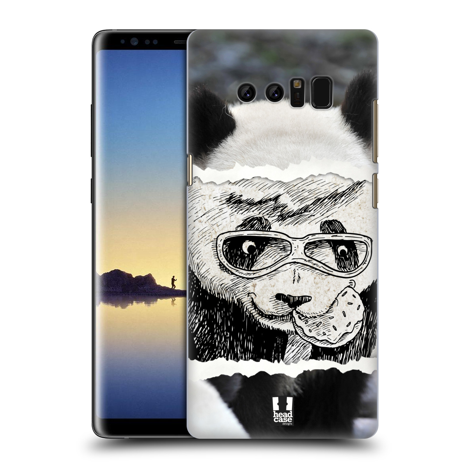 HEAD CASE plastový obal na mobil Samsung Galaxy Note 8 vzor zvířata koláž roztomilá panda