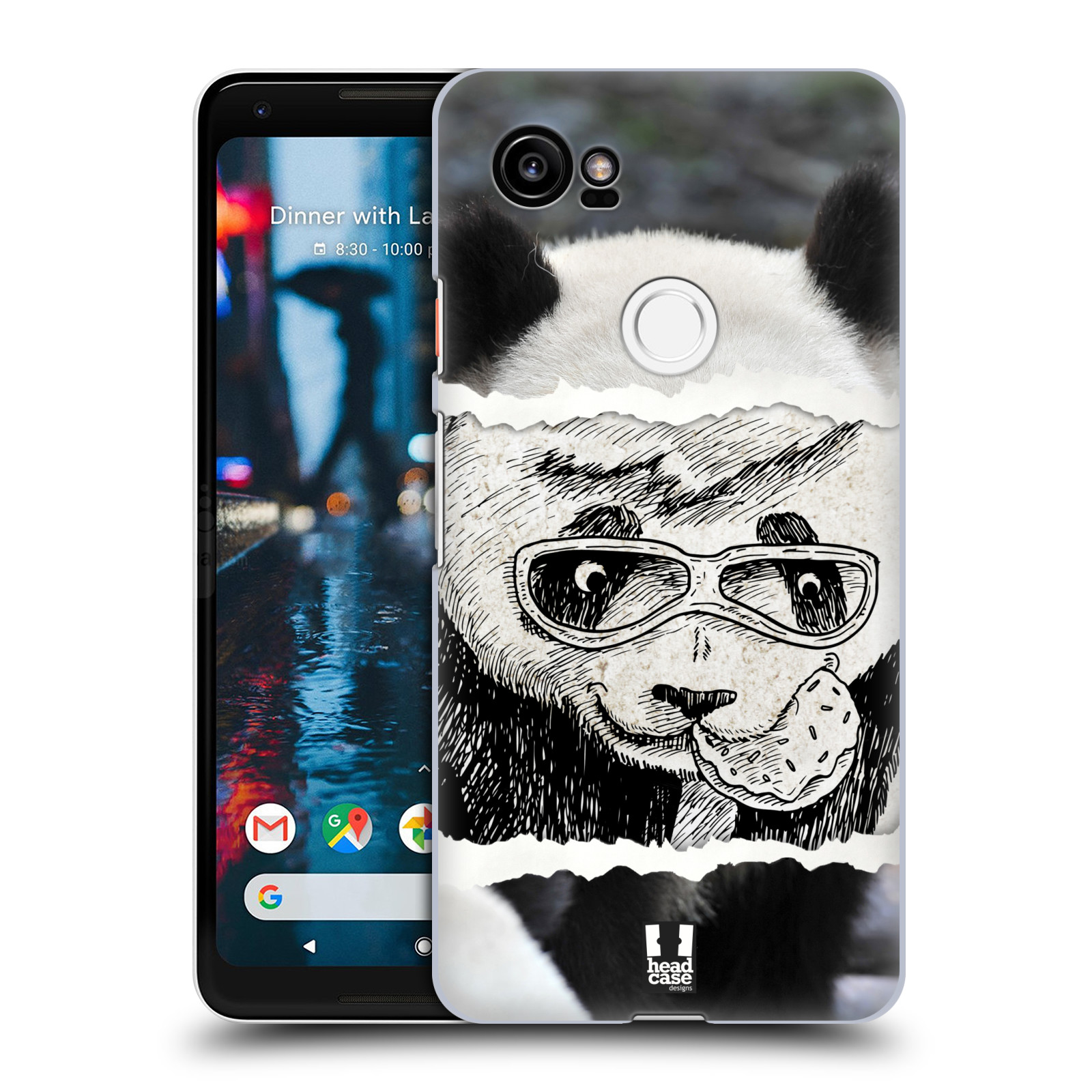 HEAD CASE plastový obal na mobil Google Pixel 2 XL vzor zvířata koláž roztomilá panda