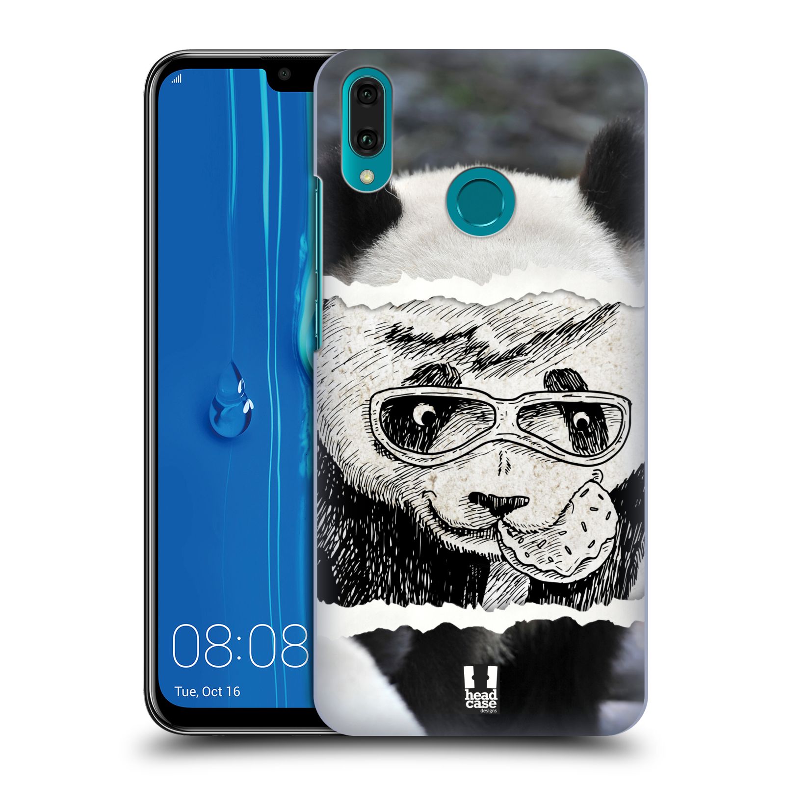 Pouzdro na mobil Huawei Y9 2019 - HEAD CASE - vzor zvířata koláž roztomilá panda