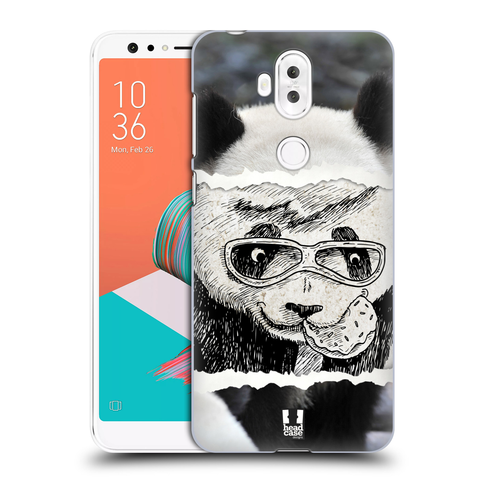 HEAD CASE plastový obal na mobil Asus Zenfone 5 LITE ZC600KL vzor zvířata koláž roztomilá panda