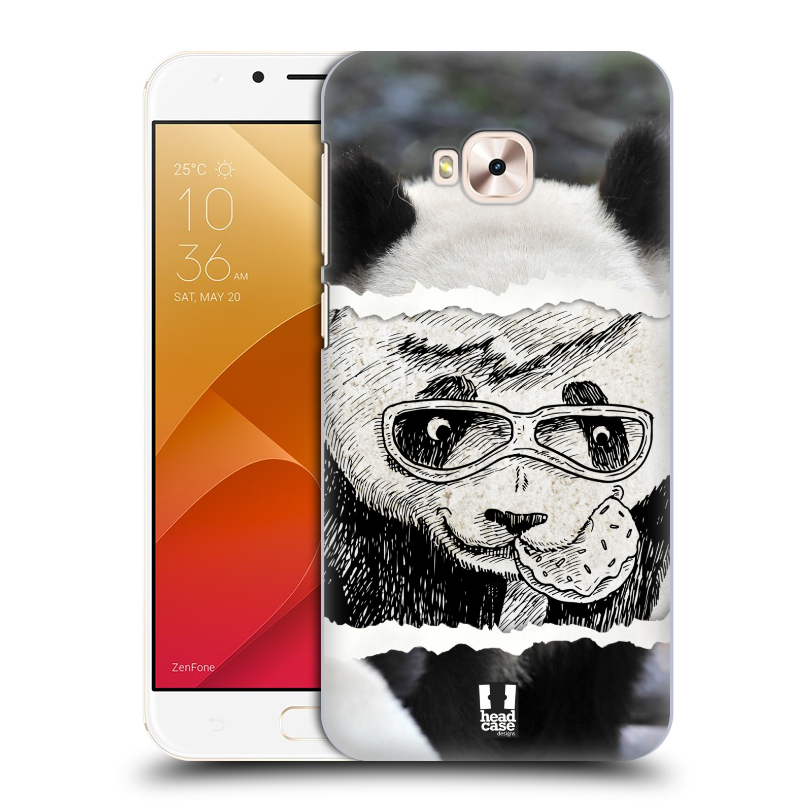 HEAD CASE plastový obal na mobil Asus Zenfone 4 Selfie Pro ZD552KL vzor zvířata koláž roztomilá panda