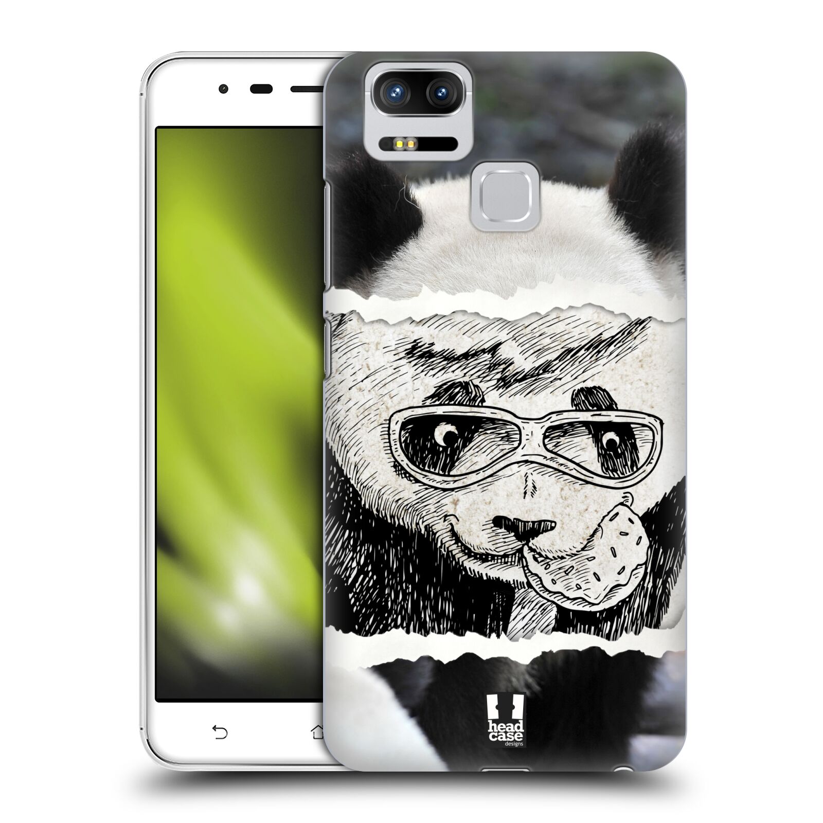 HEAD CASE plastový obal na mobil Asus Zenfone 3 Zoom ZE553KL vzor zvířata koláž roztomilá panda