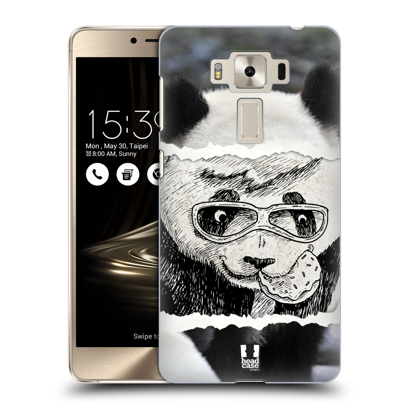 HEAD CASE plastový obal na mobil Asus Zenfone 3 DELUXE ZS550KL vzor zvířata koláž roztomilá panda