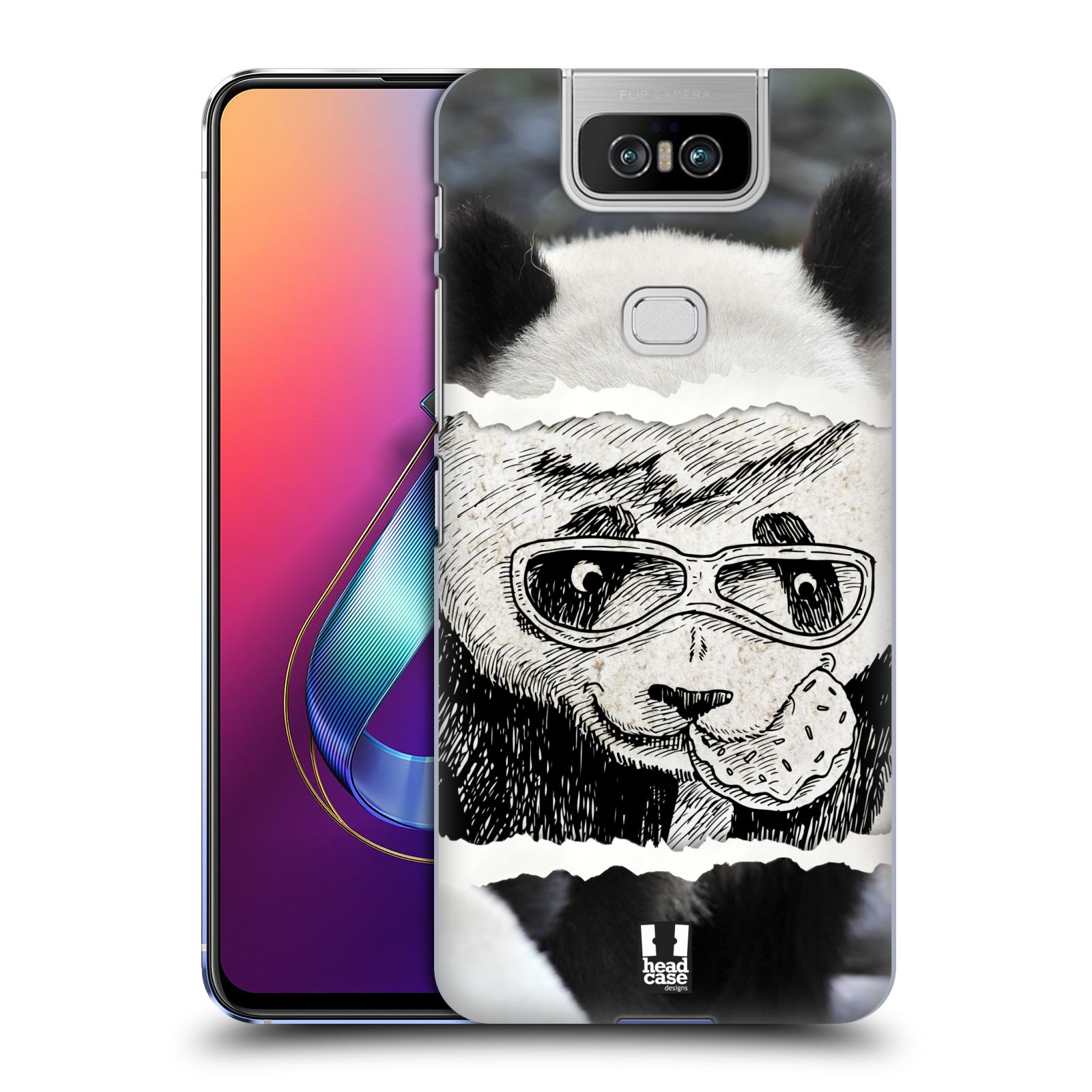Pouzdro na mobil Asus Zenfone 6 ZS630KL - HEAD CASE - vzor zvířata koláž roztomilá panda