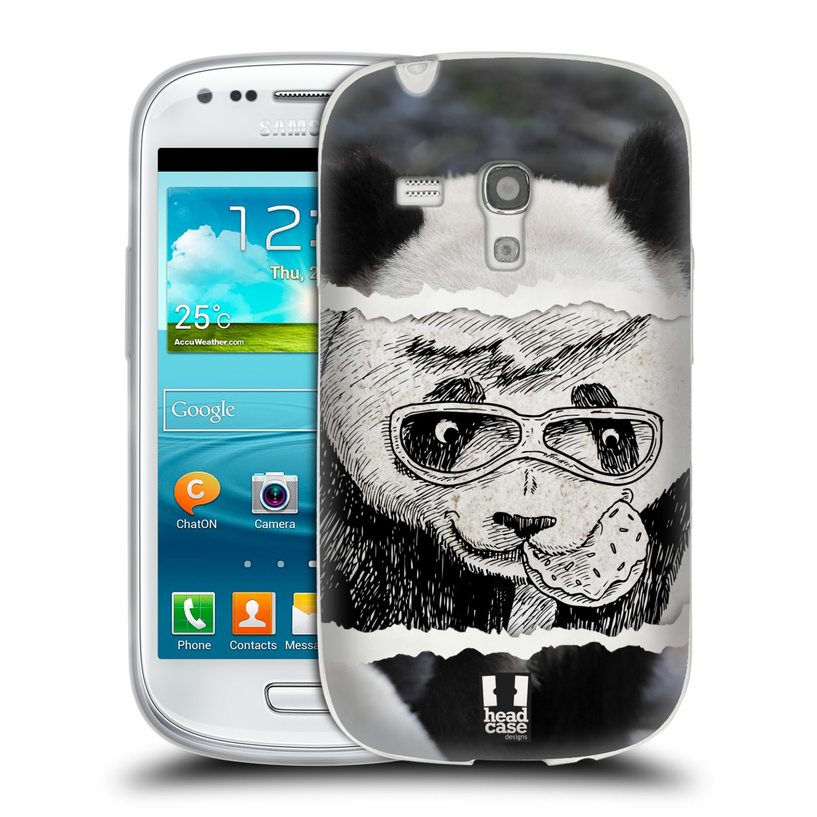 HEAD CASE silikonový obal na mobil Samsung Galaxy S3 MINI i8190 vzor zvířata koláž roztomilá panda