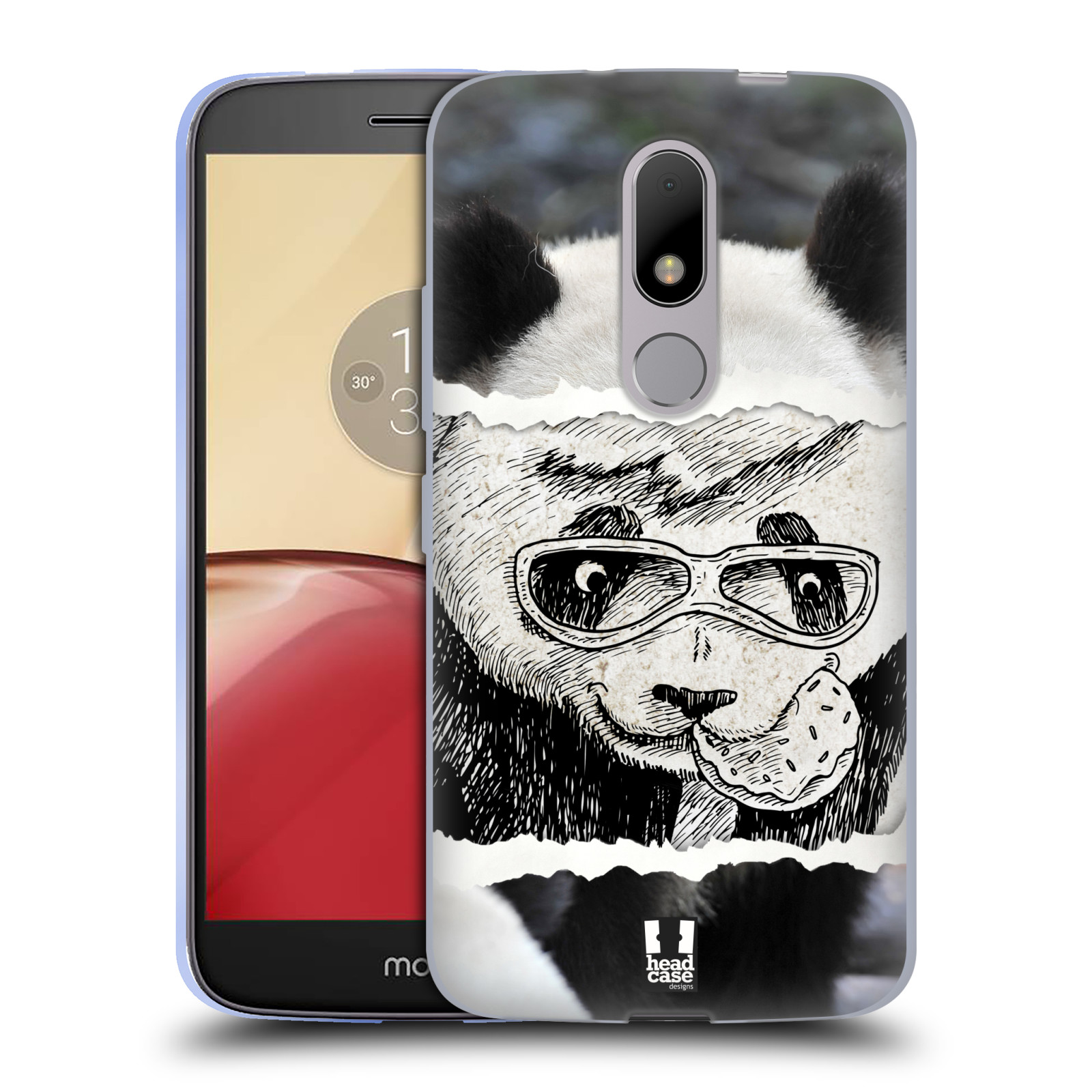 HEAD CASE silikonový obal na mobil Lenovo Moto M vzor zvířata koláž roztomilá panda
