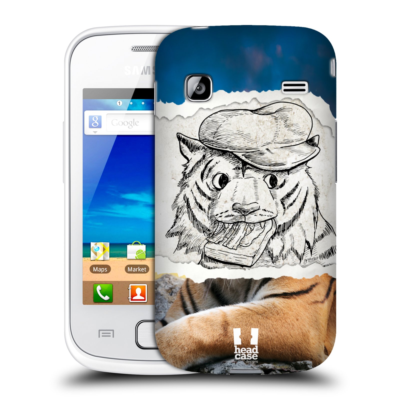HEAD CASE plastový obal na mobil SAMSUNG GALAXY GIO (S5660) vzor zvířata koláž tygr fešák