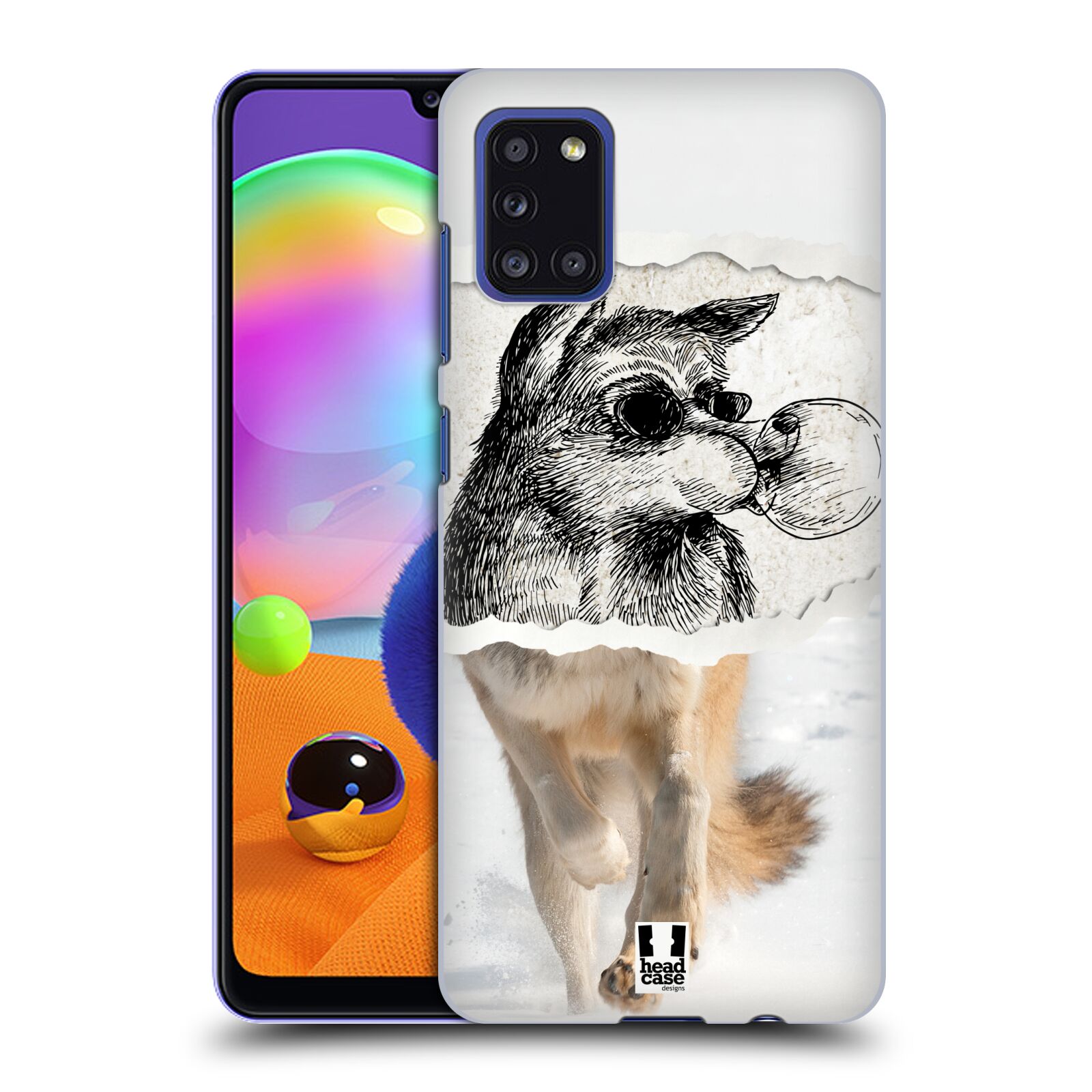 Zadní kryt na mobil Samsung Galaxy A31 vzor zvířata koláž vlk pohodář