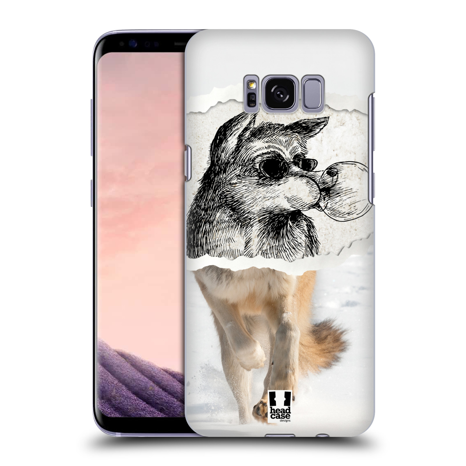 HEAD CASE plastový obal na mobil Samsung Galaxy S8 vzor zvířata koláž vlk pohodář