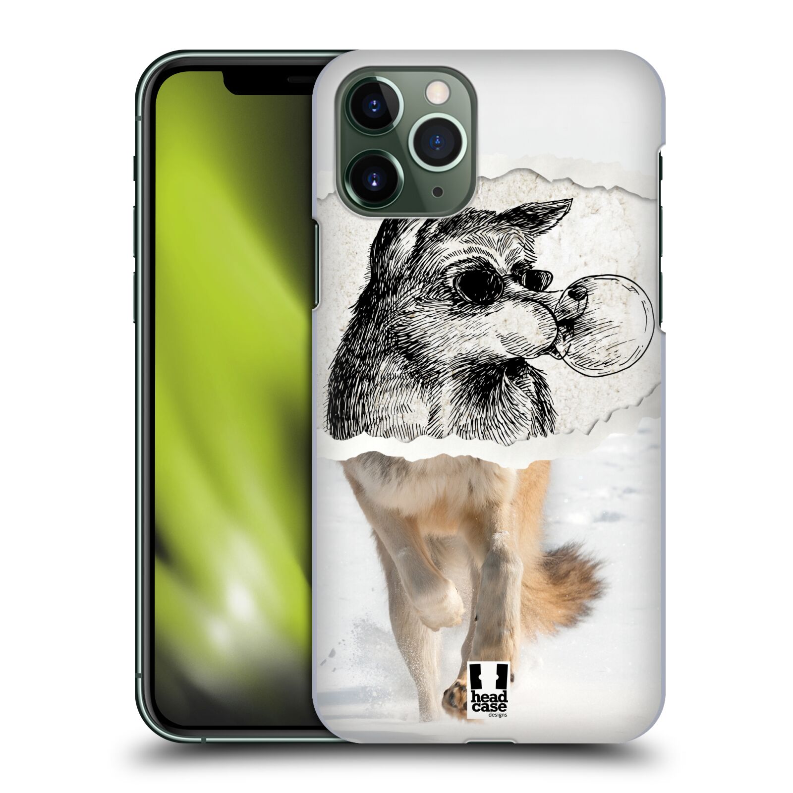 Pouzdro na mobil Apple Iphone 11 PRO - HEAD CASE - vzor zvířata koláž vlk pohodář