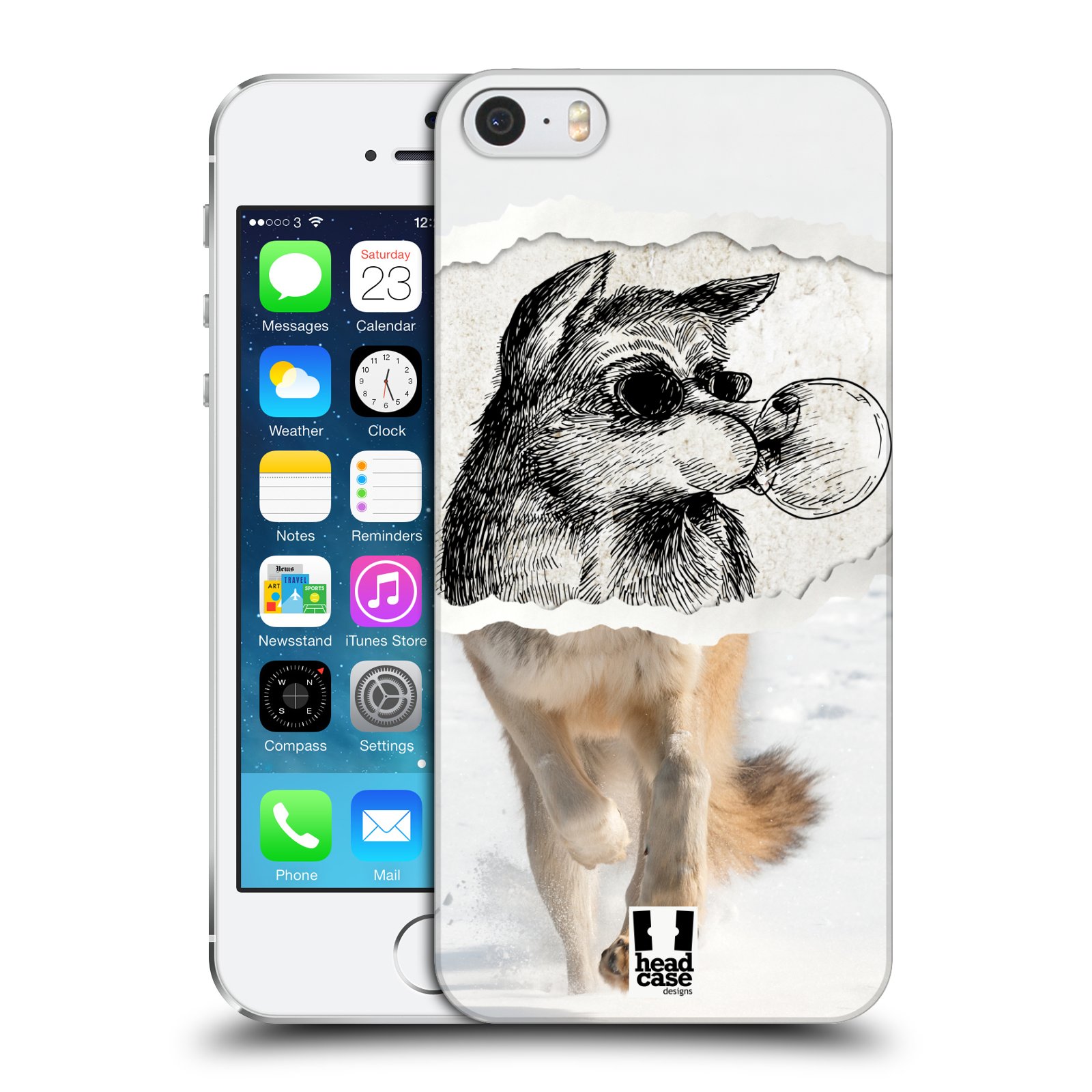 Plastové pouzdro pro mobil Apple Iphone 5 / 5S / SE vzor zvířata koláž vlk pohodář