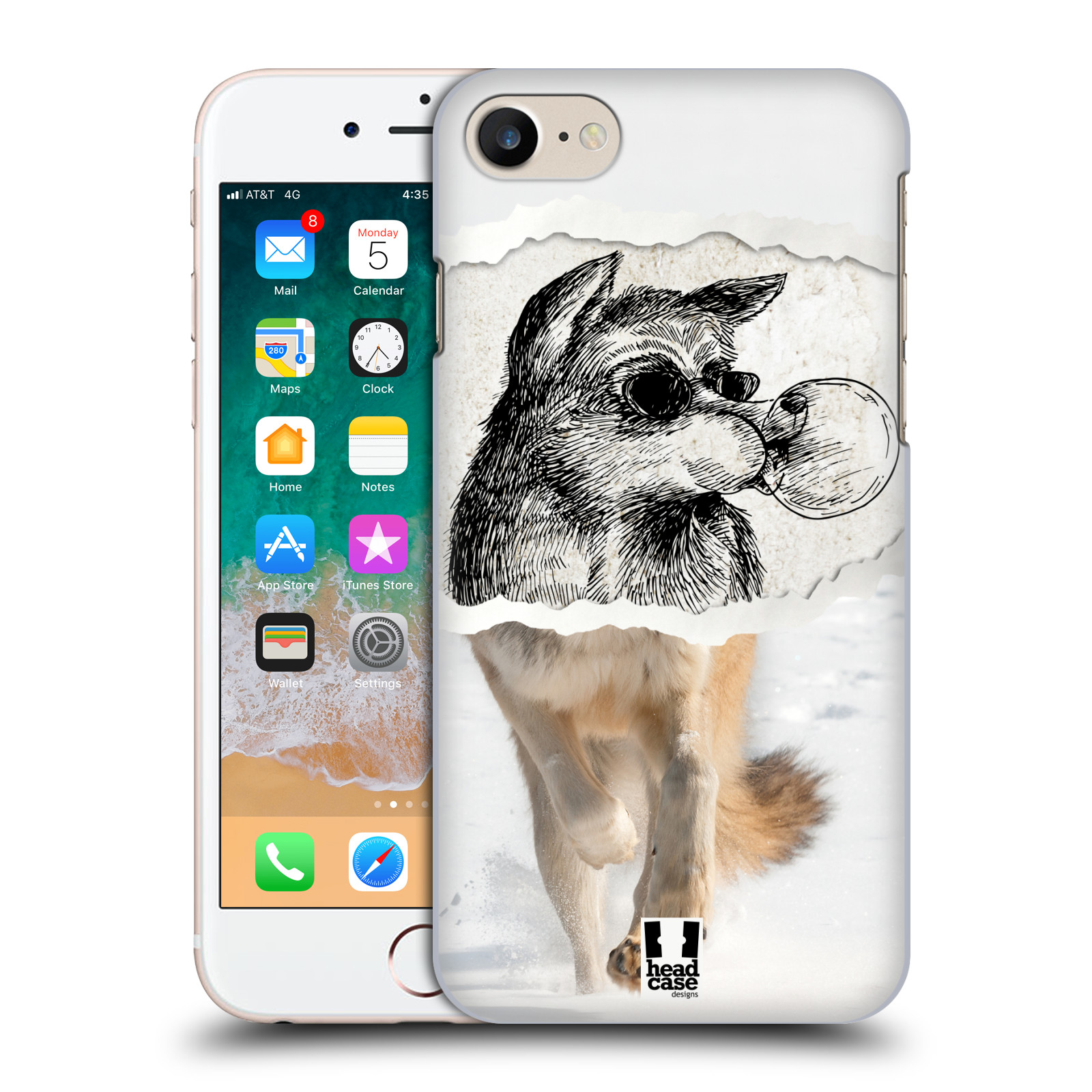 Plastové pouzdro pro mobil Apple Iphone 7/8/SE 2020 vzor zvířata koláž vlk pohodář