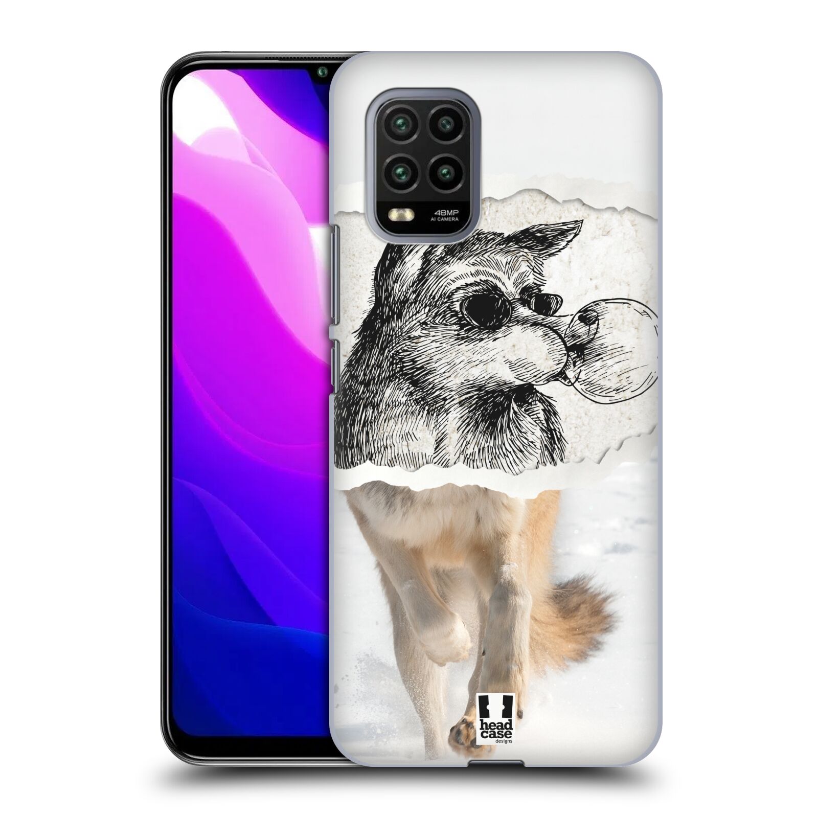 Zadní kryt, obal na mobil Xiaomi Mi 10 LITE vzor zvířata koláž vlk pohodář
