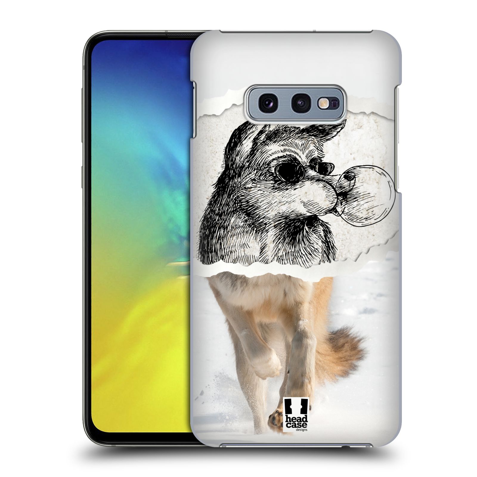 Pouzdro na mobil Samsung Galaxy S10e - HEAD CASE - vzor zvířata koláž vlk pohodář