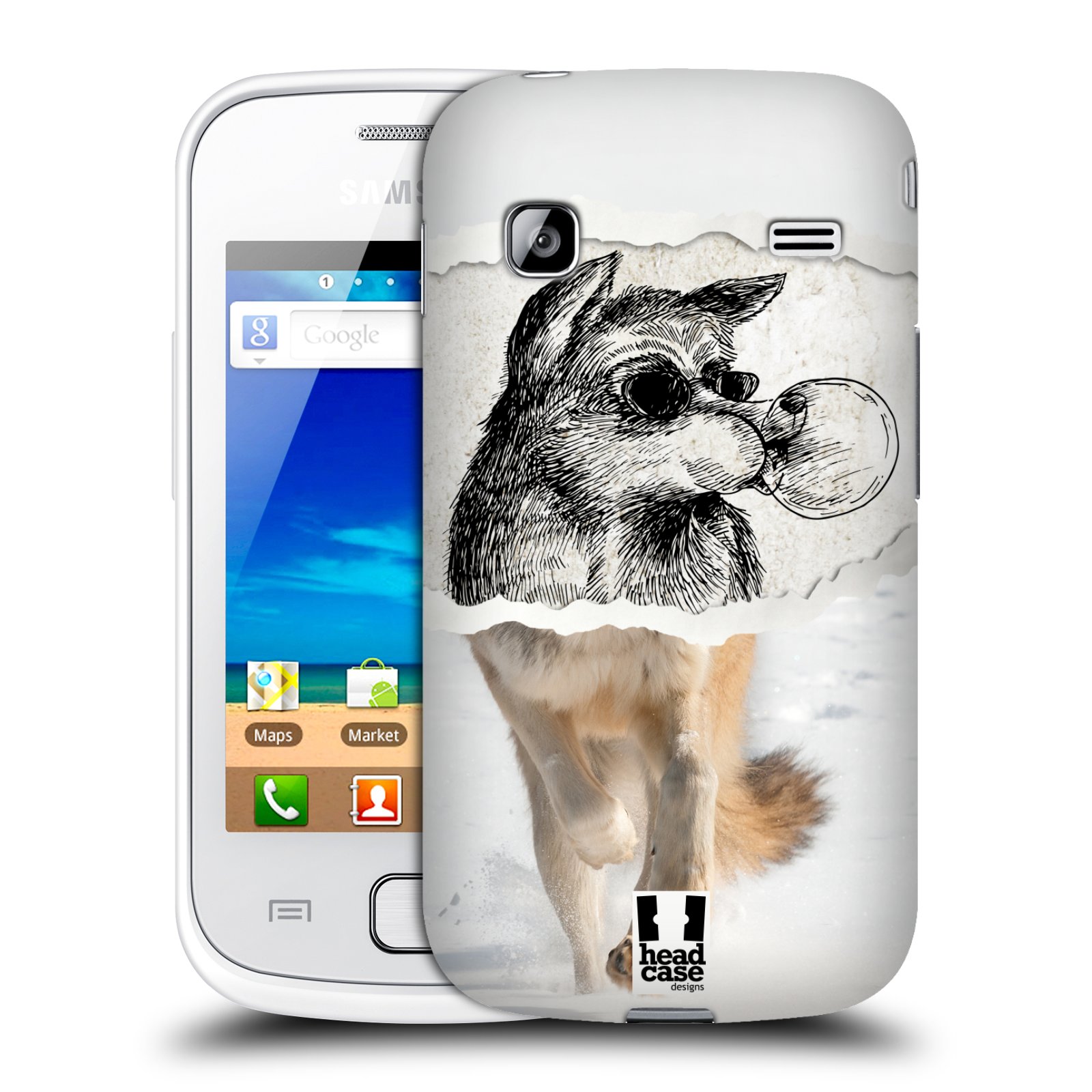HEAD CASE plastový obal na mobil SAMSUNG GALAXY GIO (S5660) vzor zvířata koláž vlk pohodář