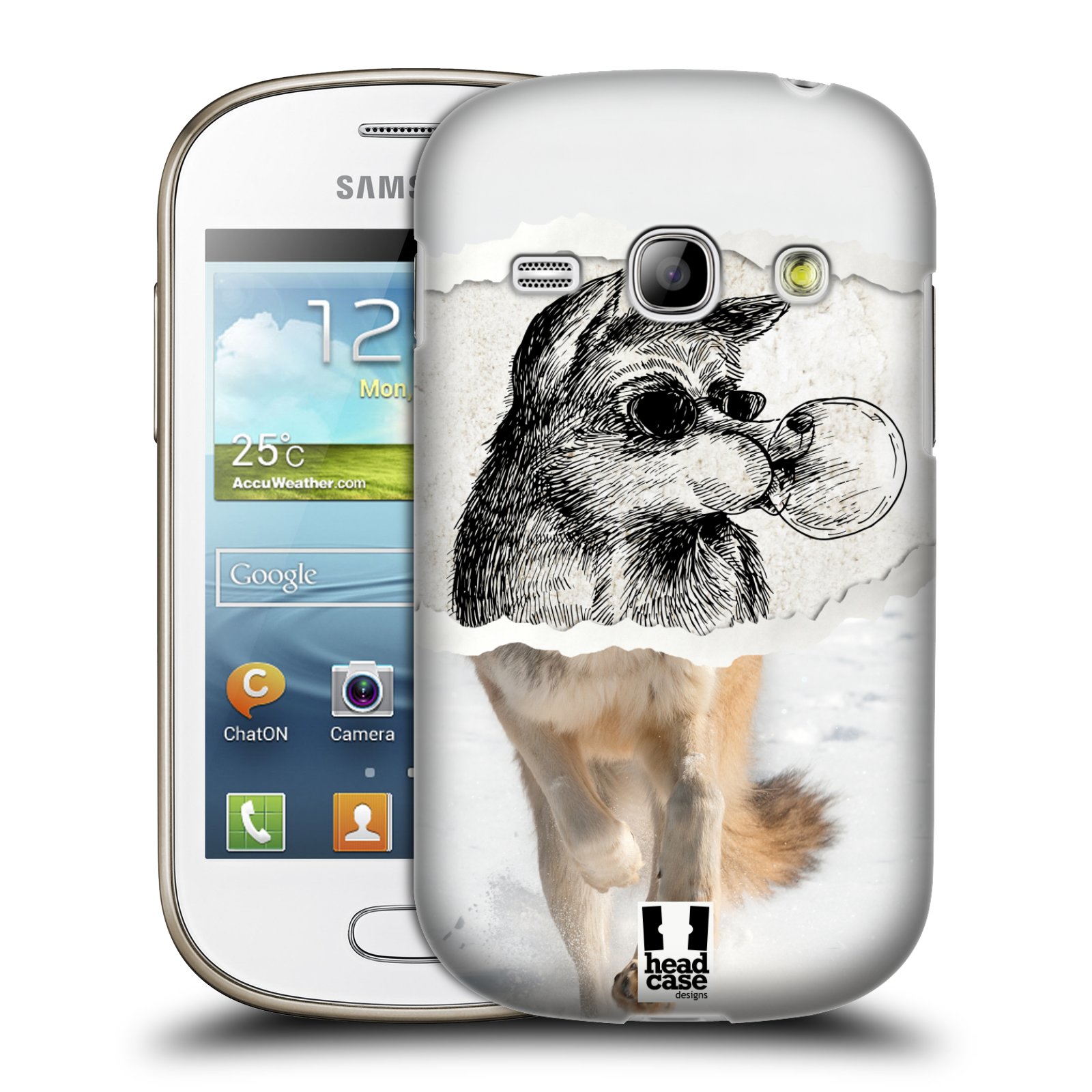 HEAD CASE plastový obal na mobil SAMSUNG GALAXY FAME (S6810) vzor zvířata koláž vlk pohodář
