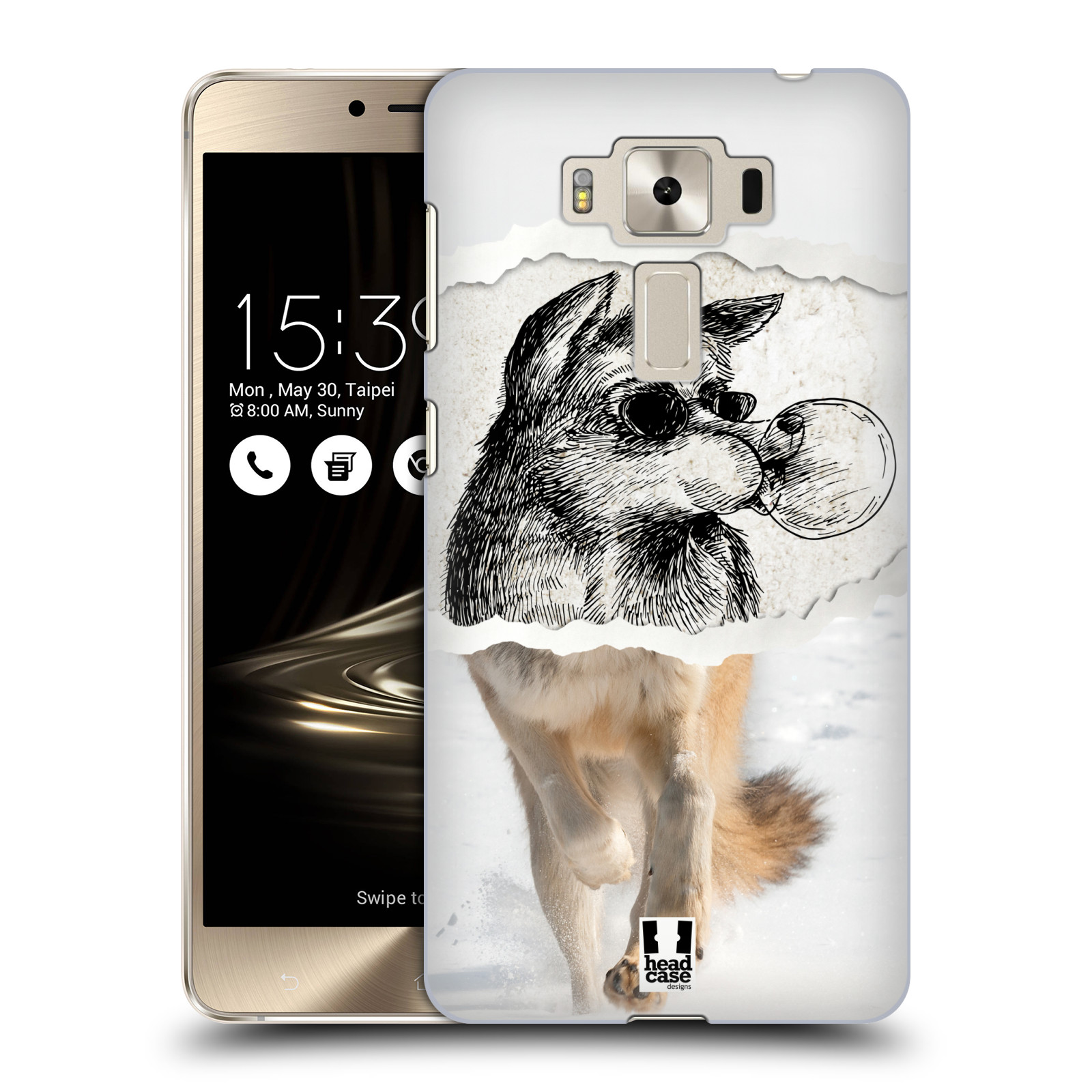 HEAD CASE plastový obal na mobil Asus Zenfone 3 DELUXE ZS550KL vzor zvířata koláž vlk pohodář