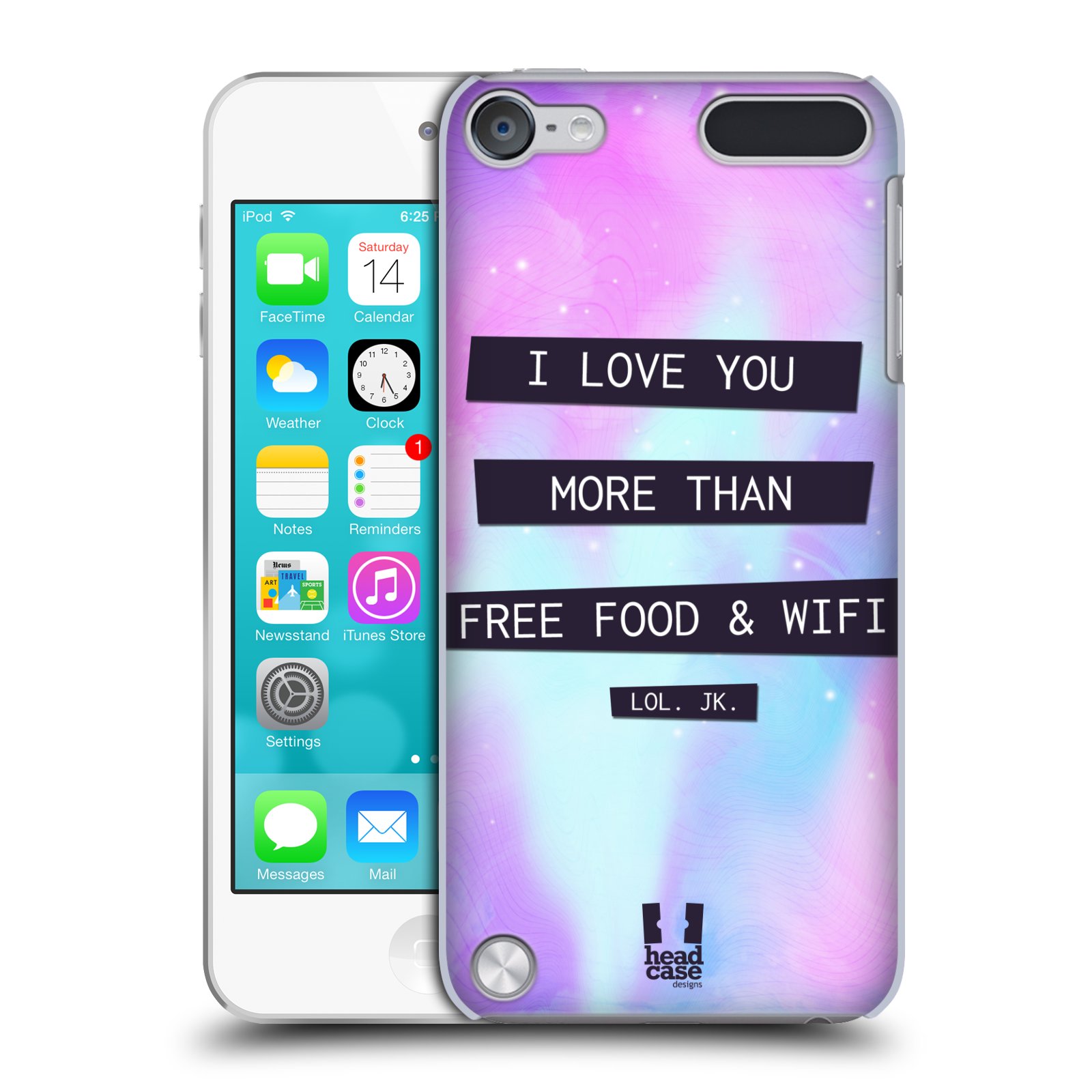 HEAD CASE DESIGNS WIFI LOVE HARD BACK CASE FOR APPLE iPOD TOUCH 5G 5TH