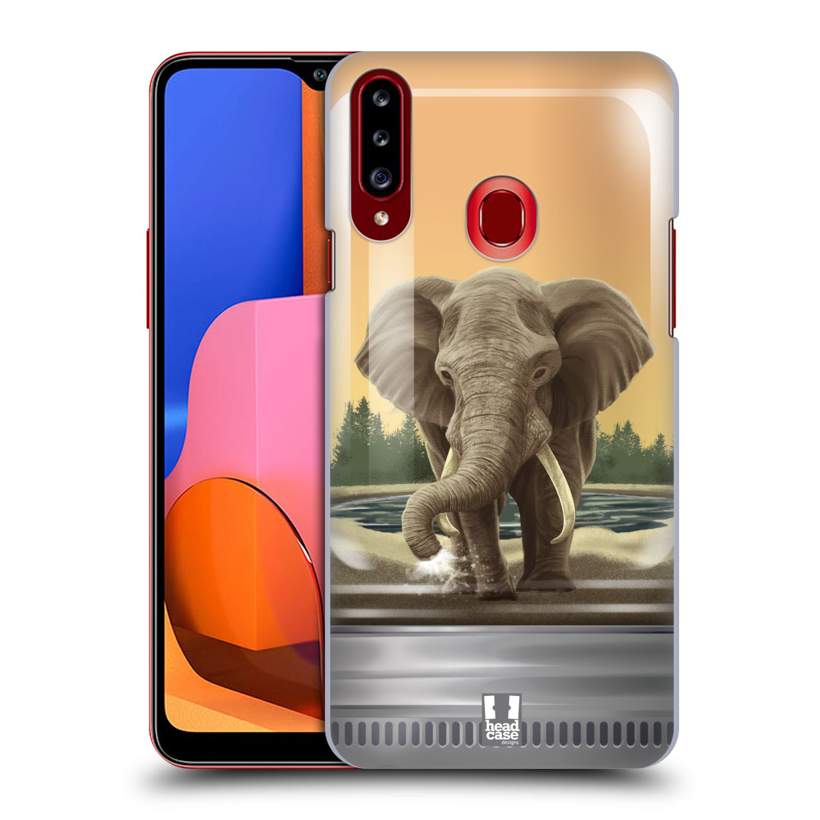 HEAD CASE plastový obal na mobil Samsung Galaxy A20s vzor Zvířátka v těžítku slon