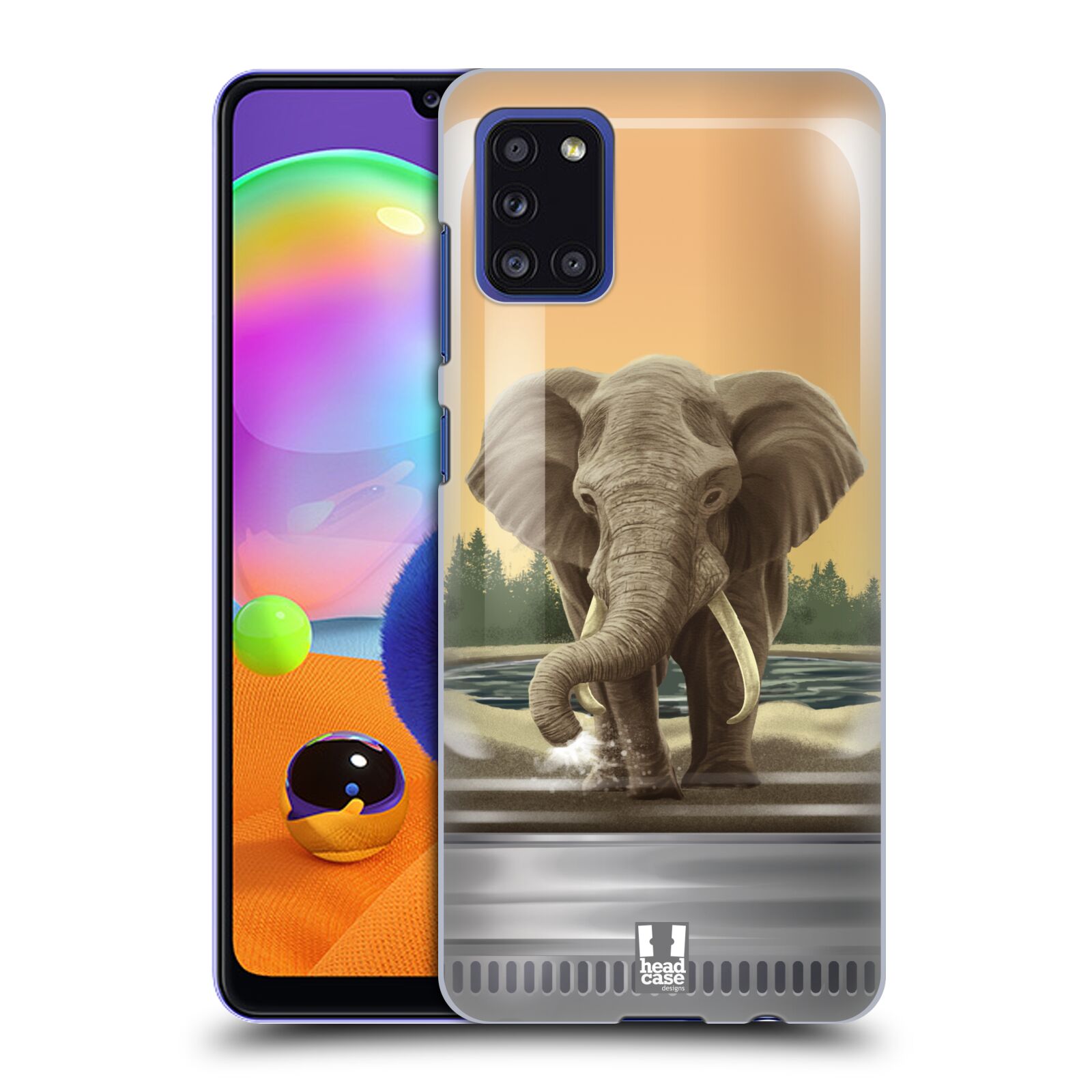 Zadní kryt na mobil Samsung Galaxy A31 vzor Zvířátka v těžítku slon