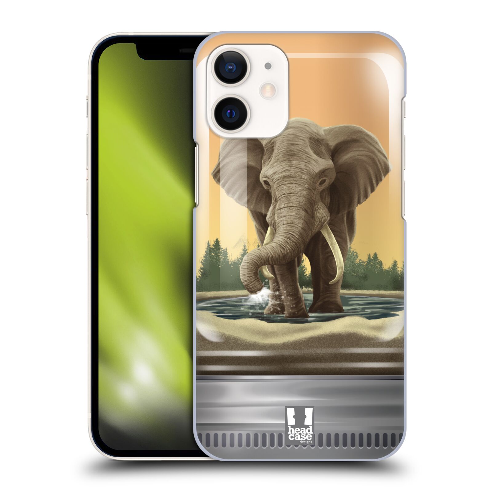 Plastový obal na mobil Apple Iphone 12 MINI vzor Zvířátka v těžítku slon
